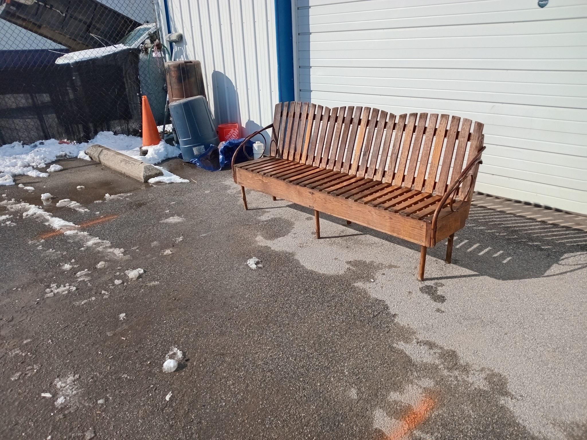 Banc à 3 places vintage en bois style Andirondack Twig 77