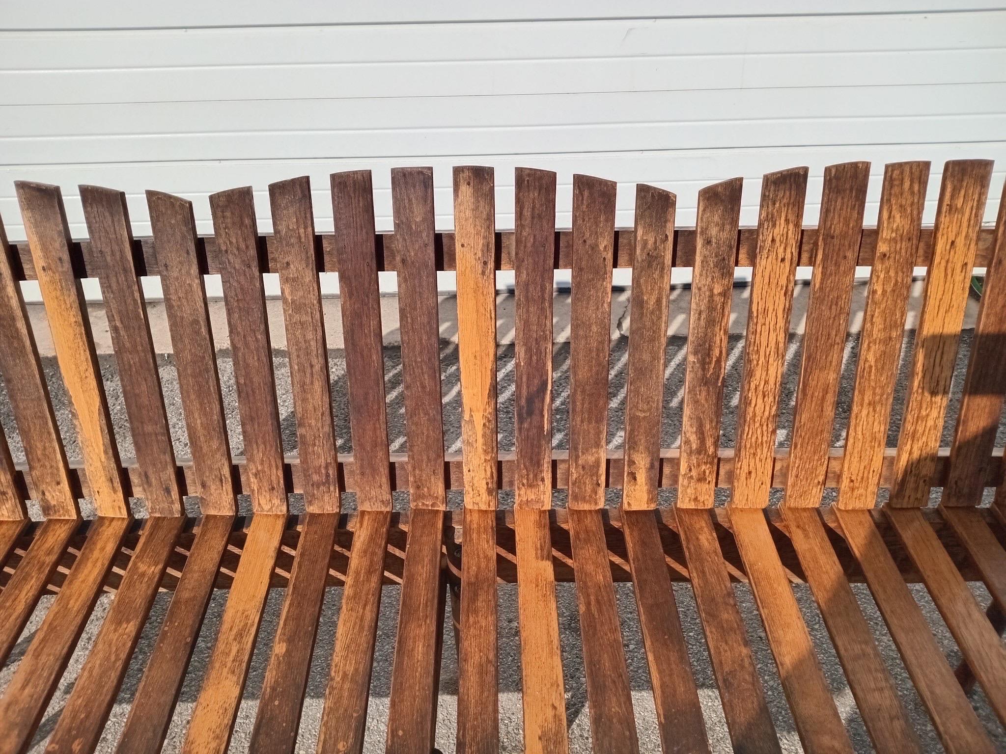Rustique Banc à 3 places vintage en bois style Andirondack Twig 77