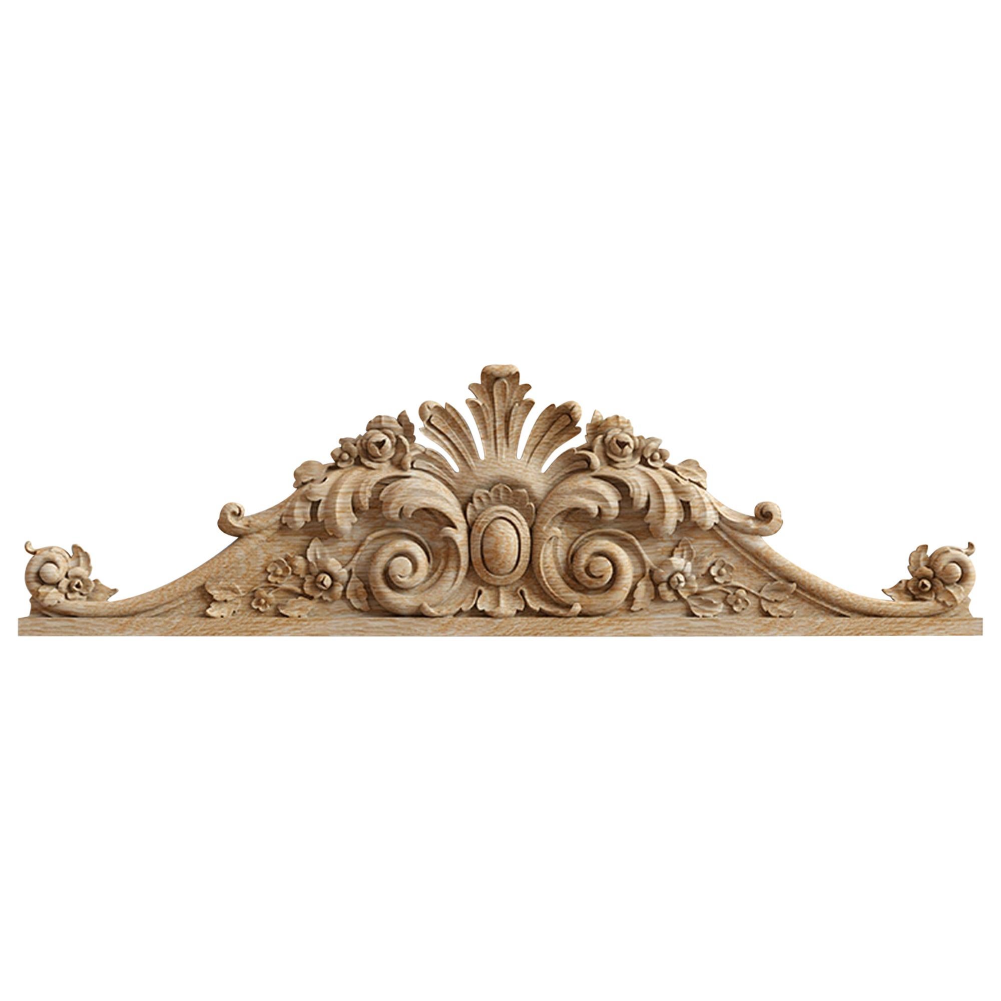 Vintage Wood Applique for Fireplace, Architecture Furniture Onlay For Sale