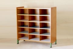 Vintage Wood Card Index Cabinet from the 1970s