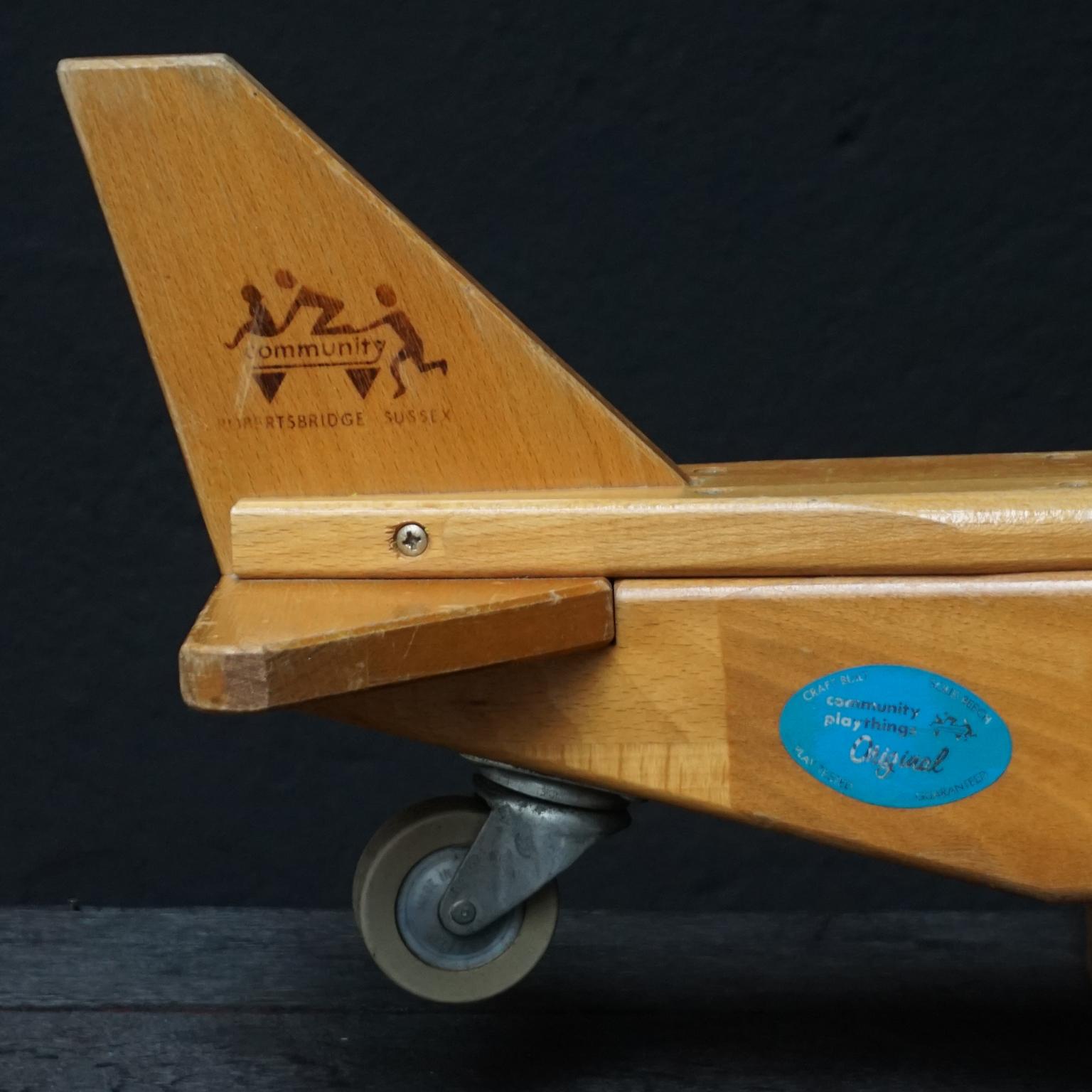 Vintage Wood Cargo Toy Airplane Community Playthings Robertsbridge Sussex 2