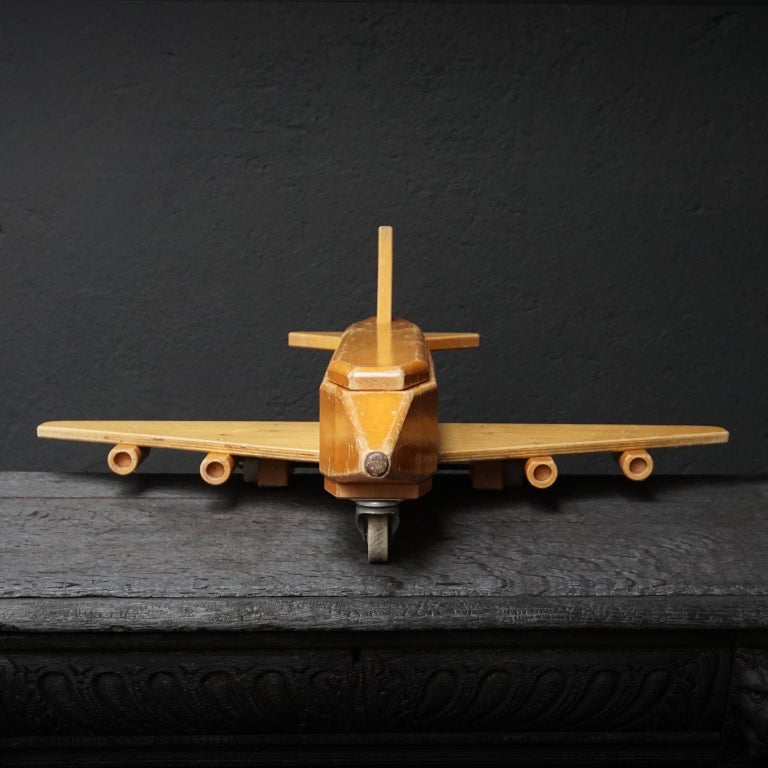 British Vintage Wood Cargo Toy Airplane Community Playthings Robertsbridge Sussex For Sale