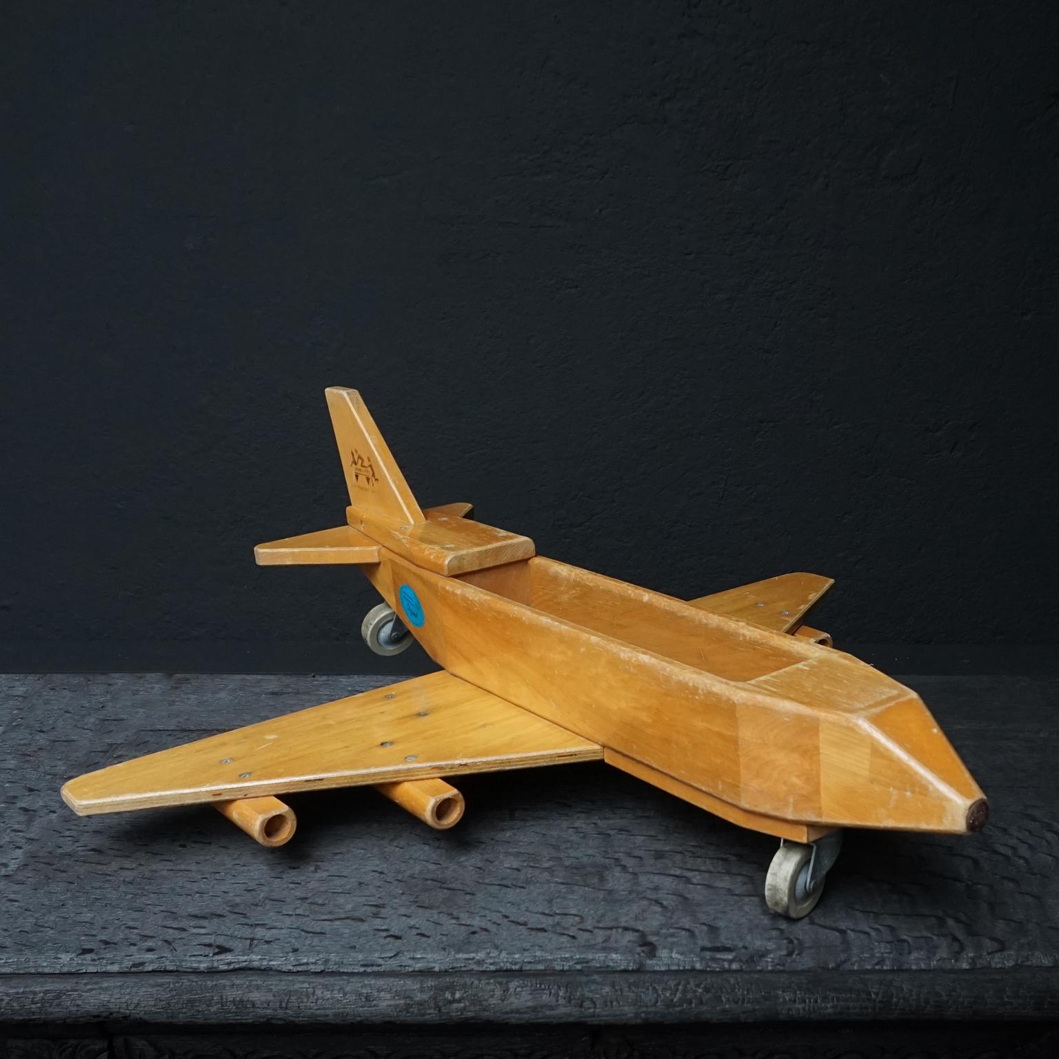 Vintage Wood Cargo Toy Airplane Community Playthings Robertsbridge Sussex 1