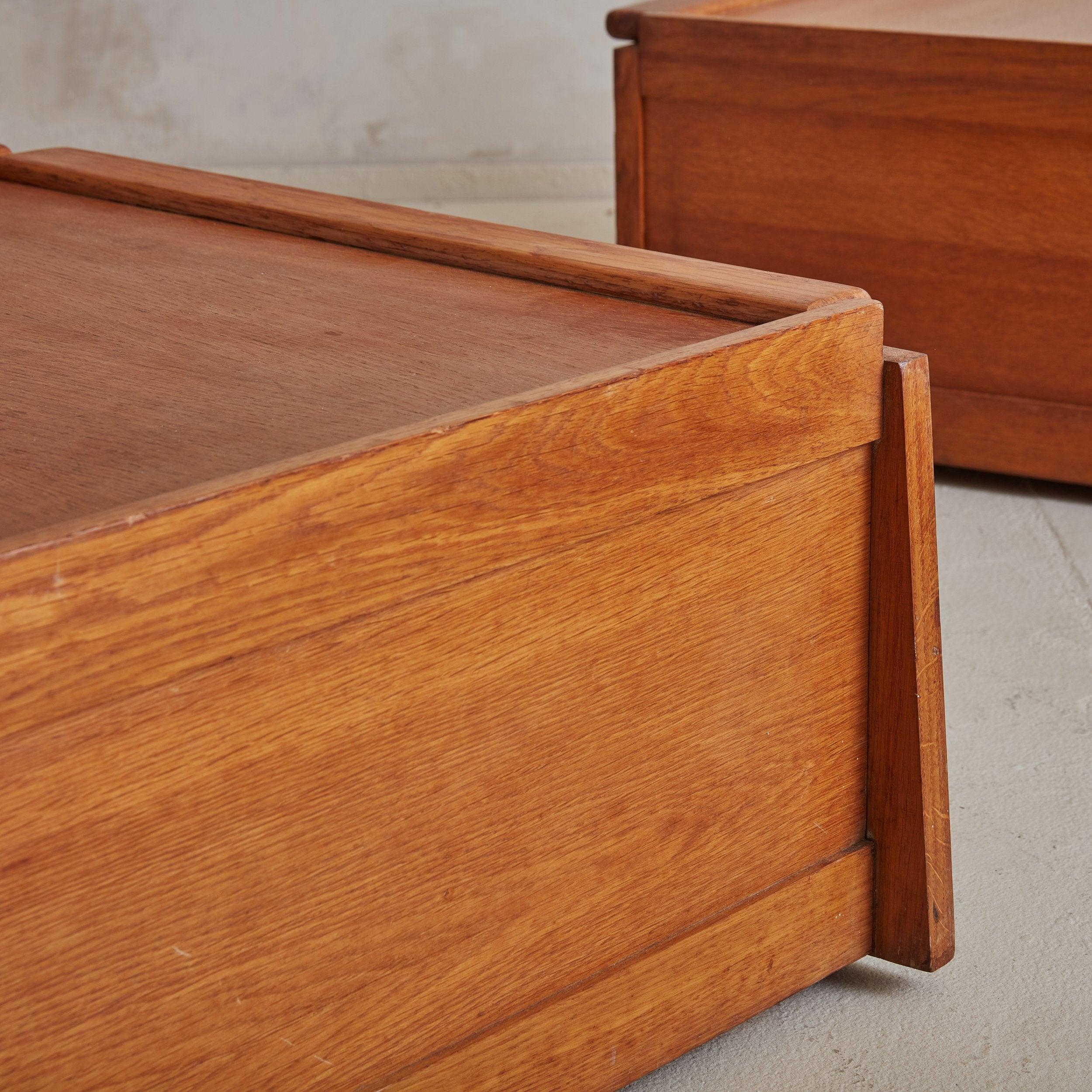 Vintage Wood Coffee Table with Sliding Top + Storage For Sale 3