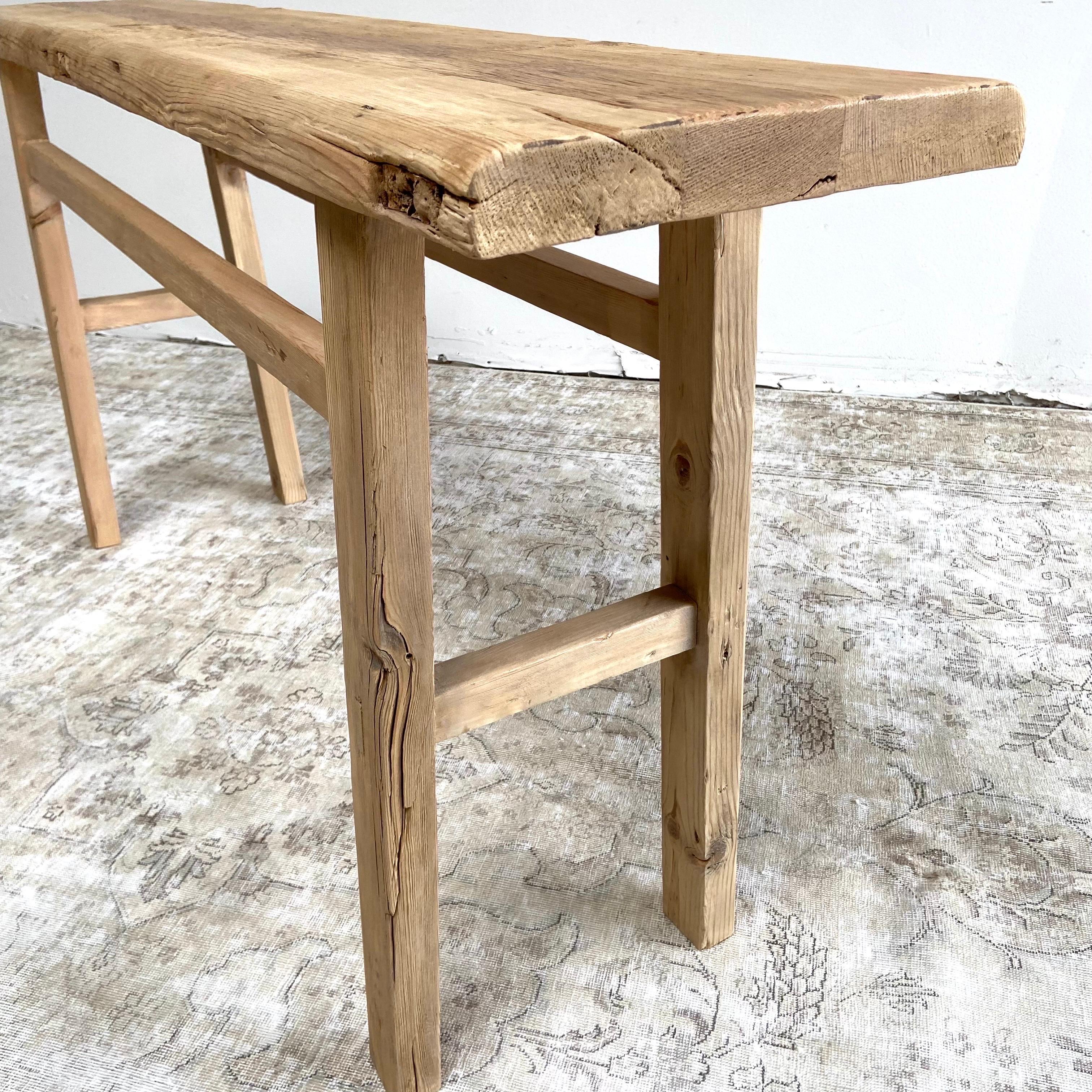 Vintage Wood Console Table Entry Table or Sofa Table 2