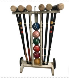 Vintage Wood Croquet Set