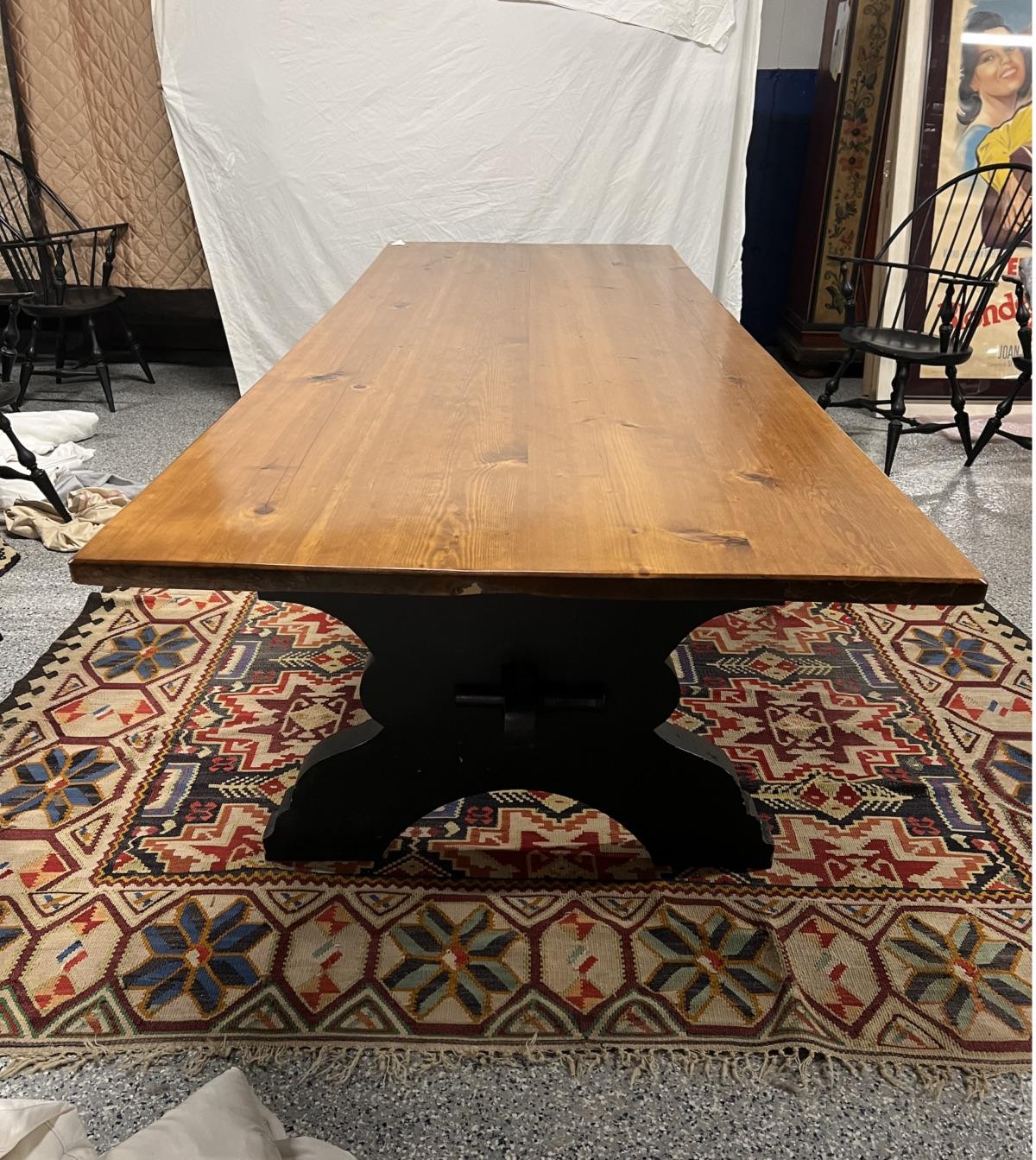Vintage Wood Dining Table For Sale at 1stDibs