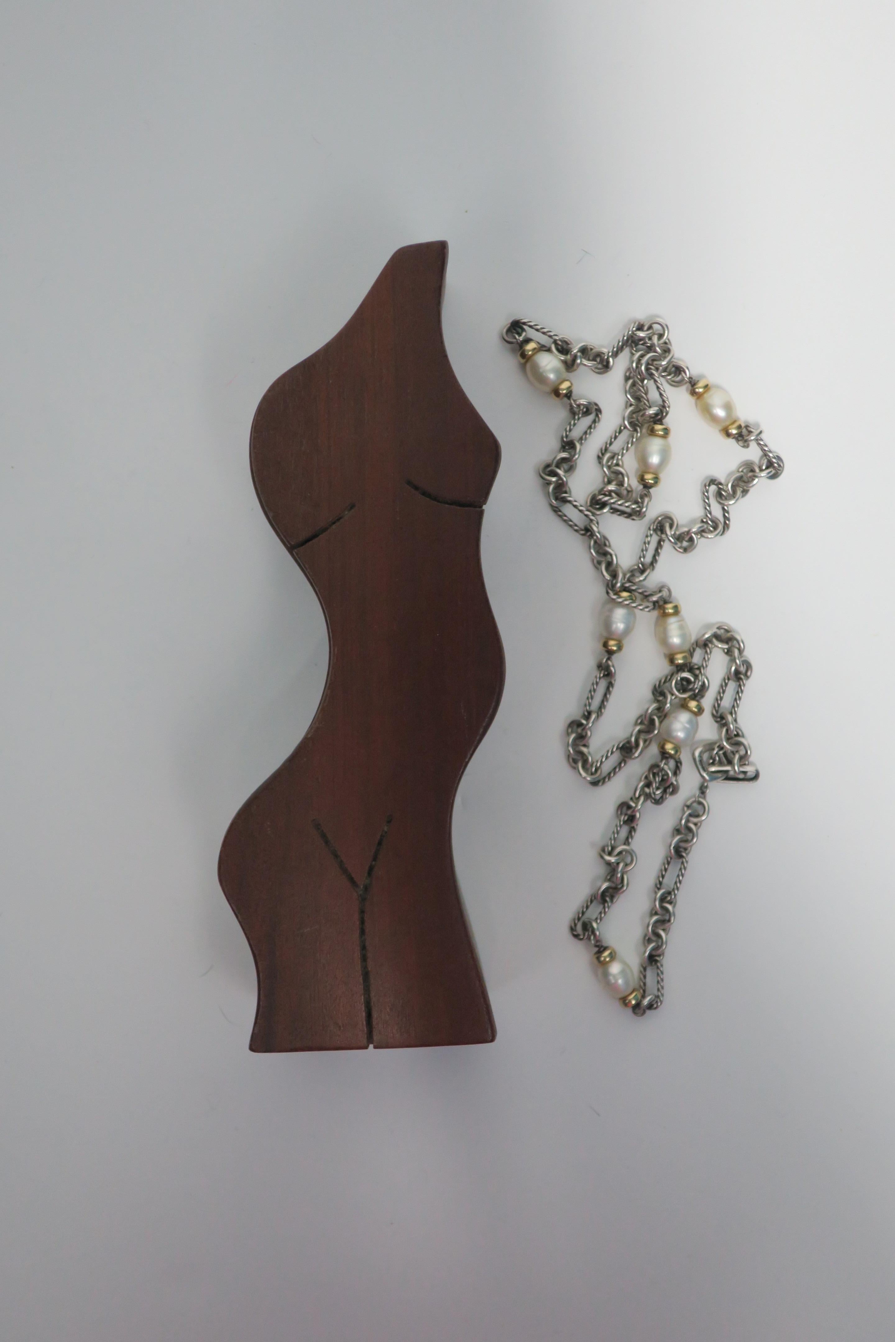 Torso Figurative Wood Jewelry or Decorative Box 1