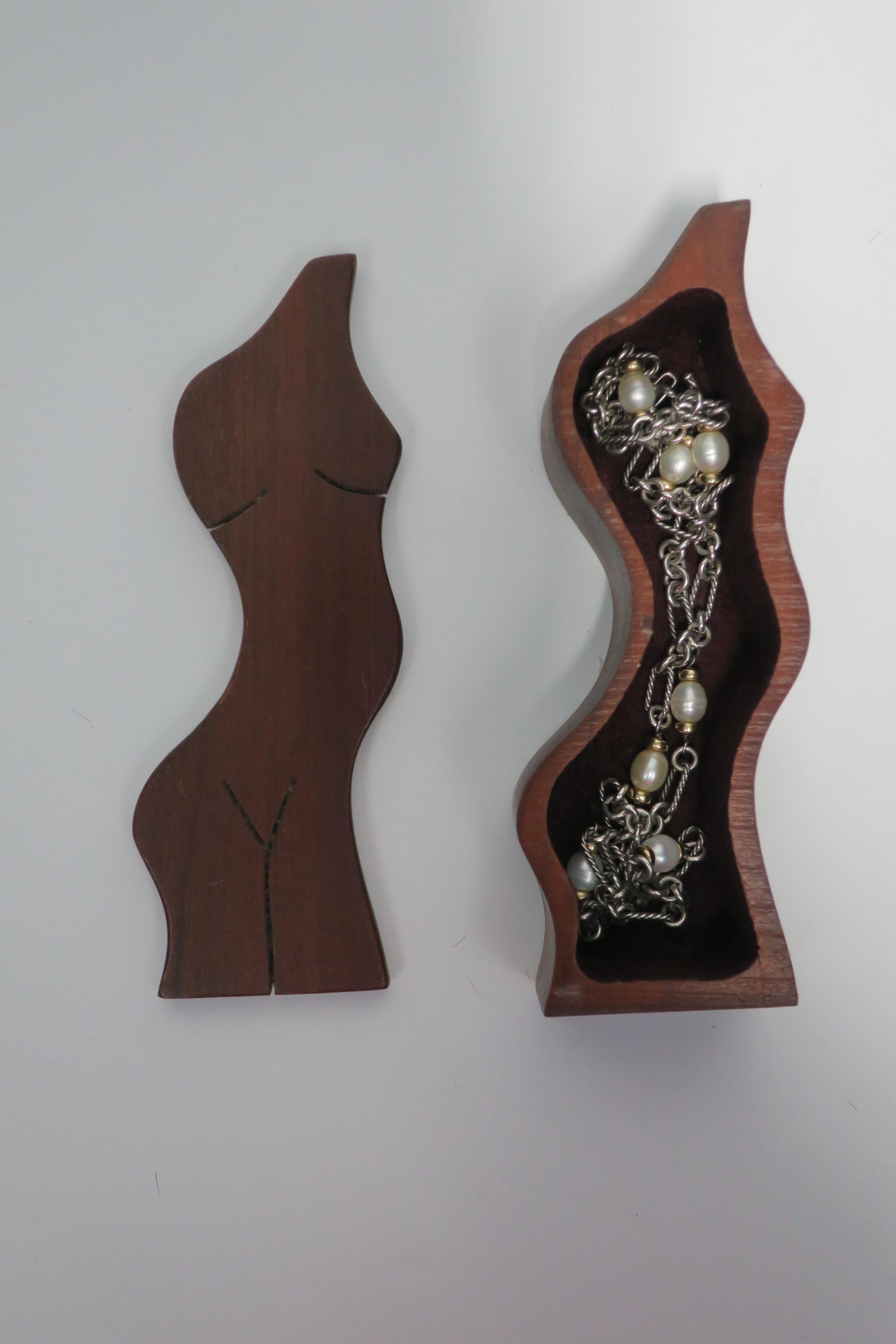 Torso Figurative Wood Jewelry or Decorative Box 2