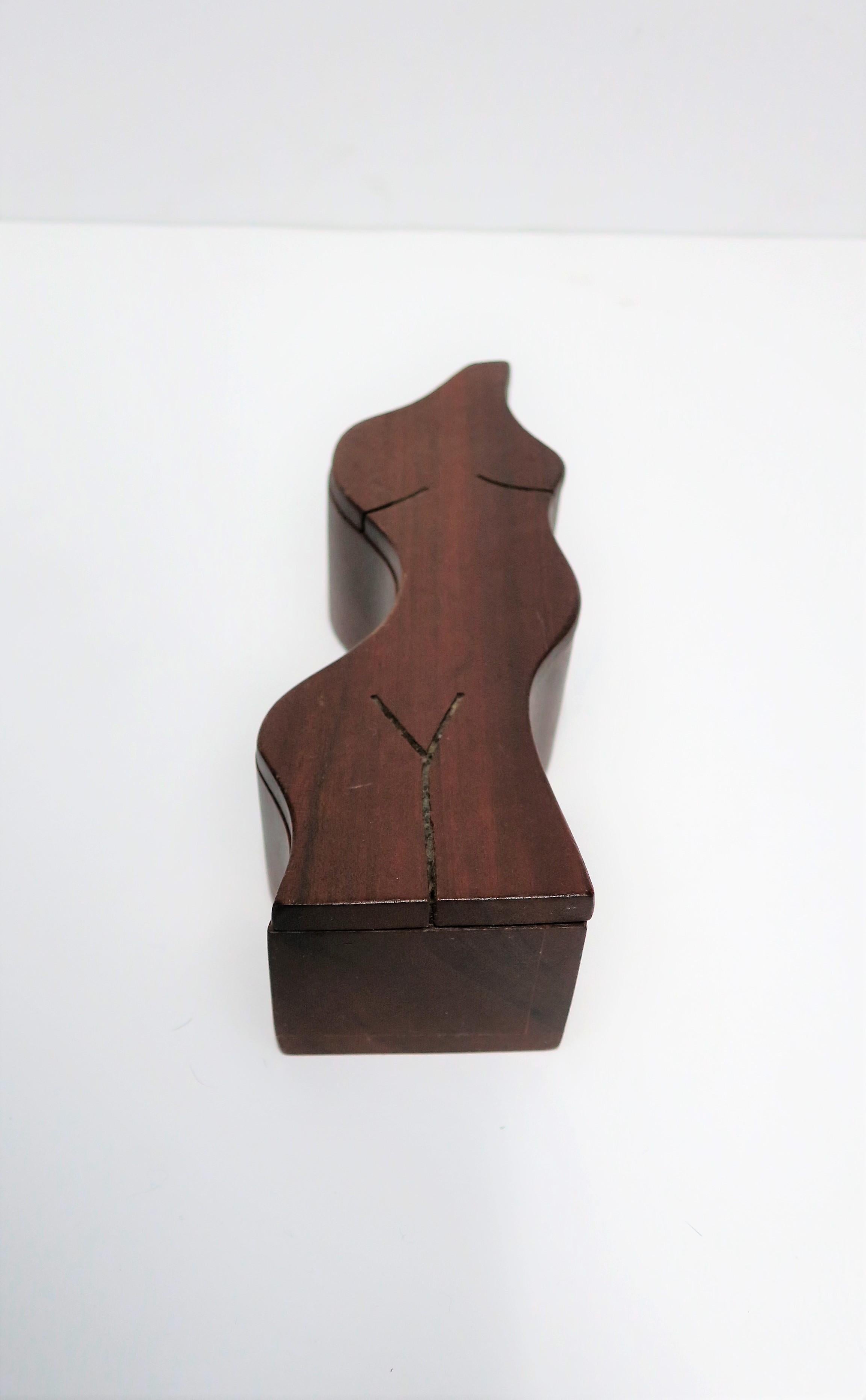 Torso Figurative Wood Jewelry or Decorative Box 3