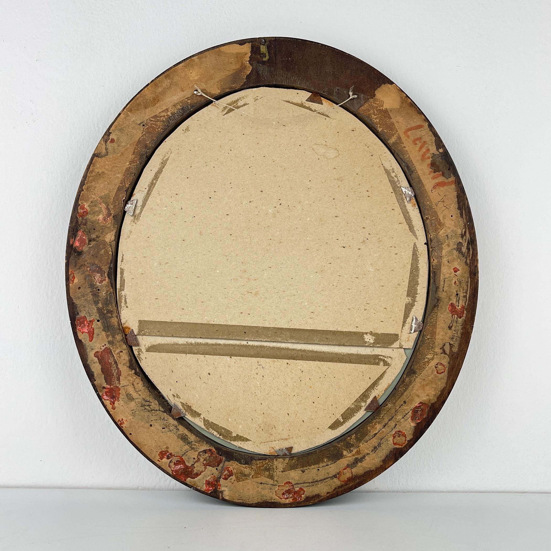 Vintage wood frame mirror Austria 1930s For Sale 1