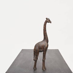 Vintage Wood Giraffe Sculpture, c. 1930-1950