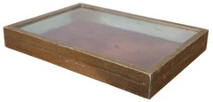 Vintage Wood Glass Table Counter Top Curio Display Case Showcase Shadow Box