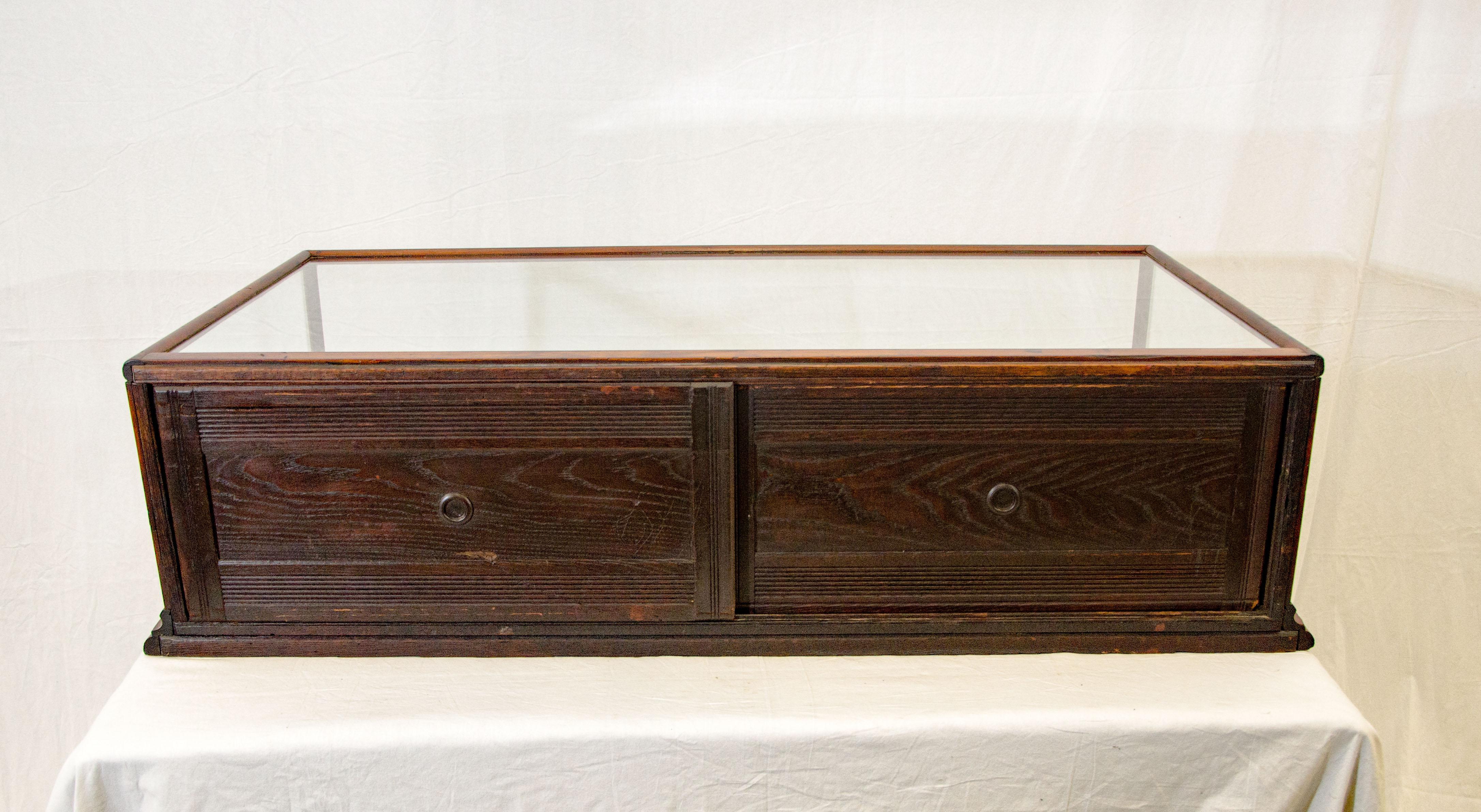 Victorian Vintage Wood and Glass Tabletop Display Case