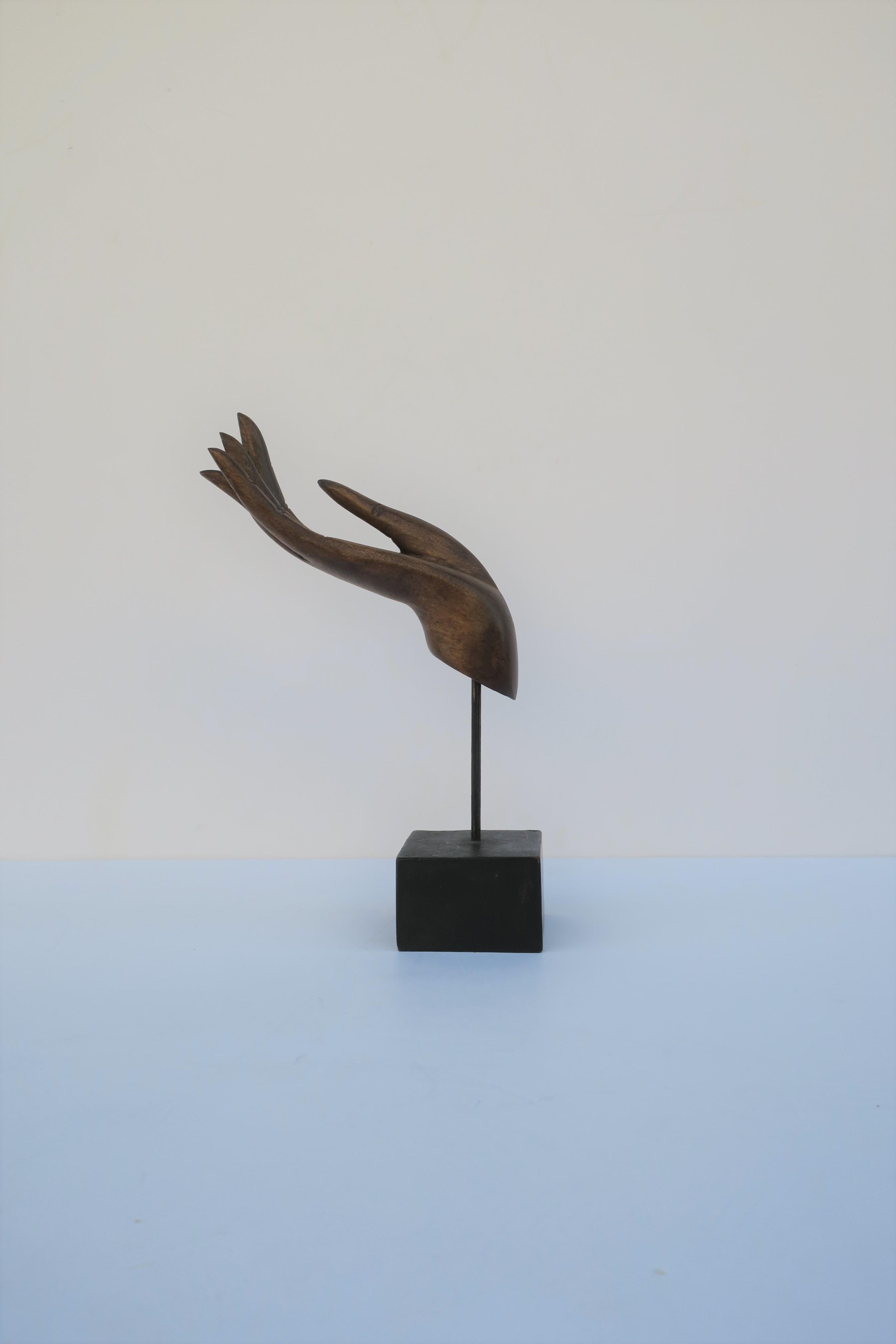 Vintage Wood Hand Sculpture 3