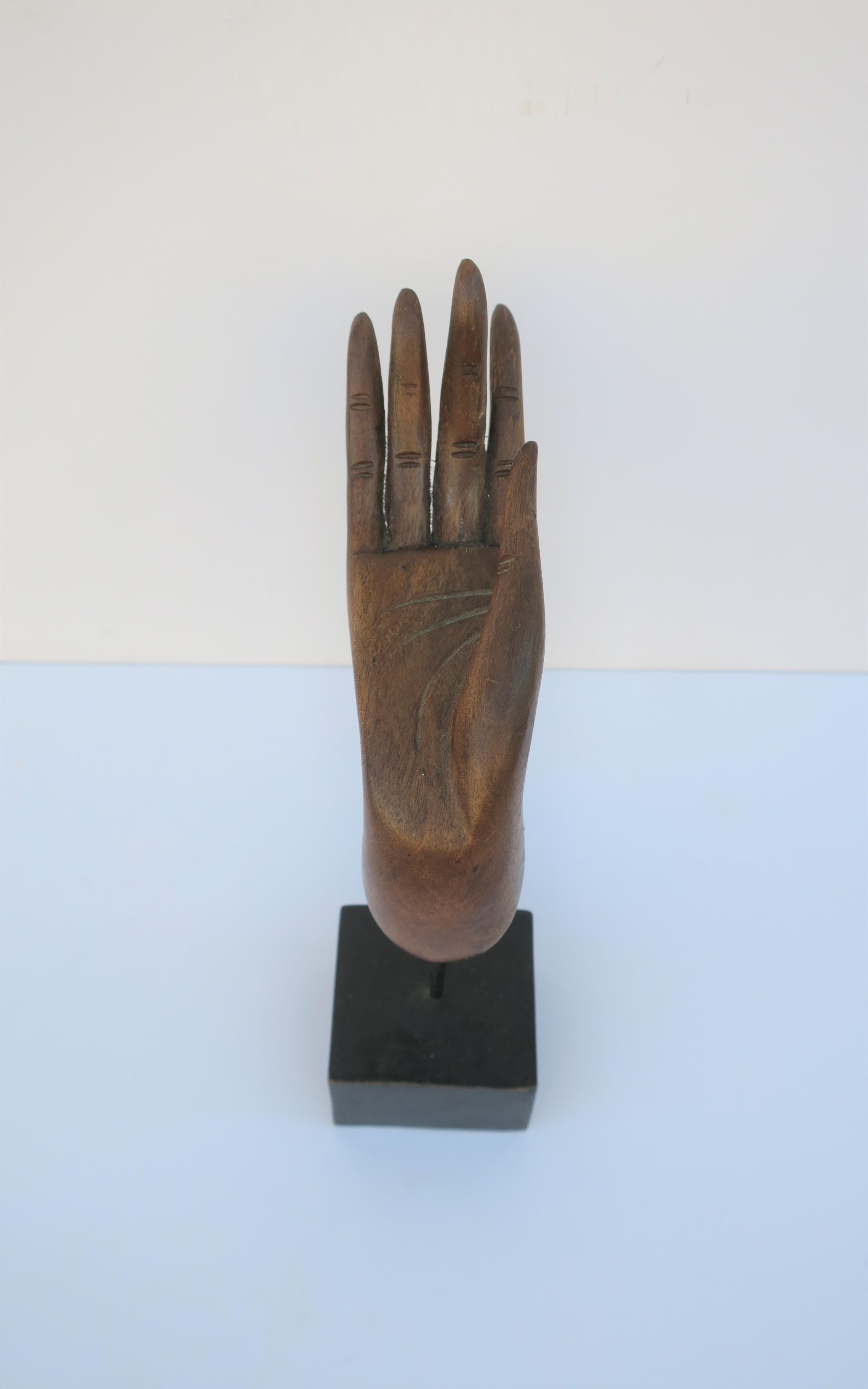 Vintage Wood Hand Sculpture 6