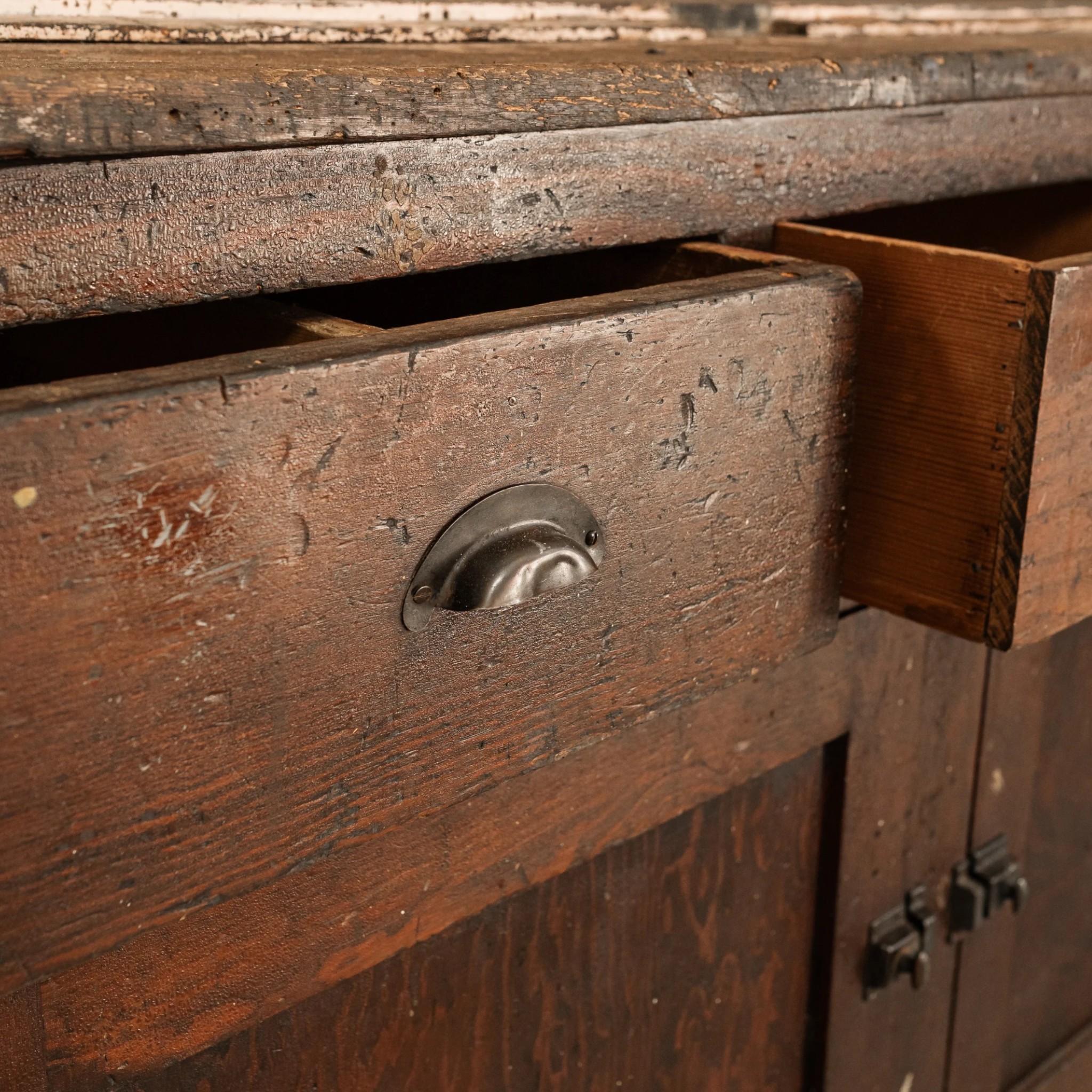 Vintage Wood Hutch 3