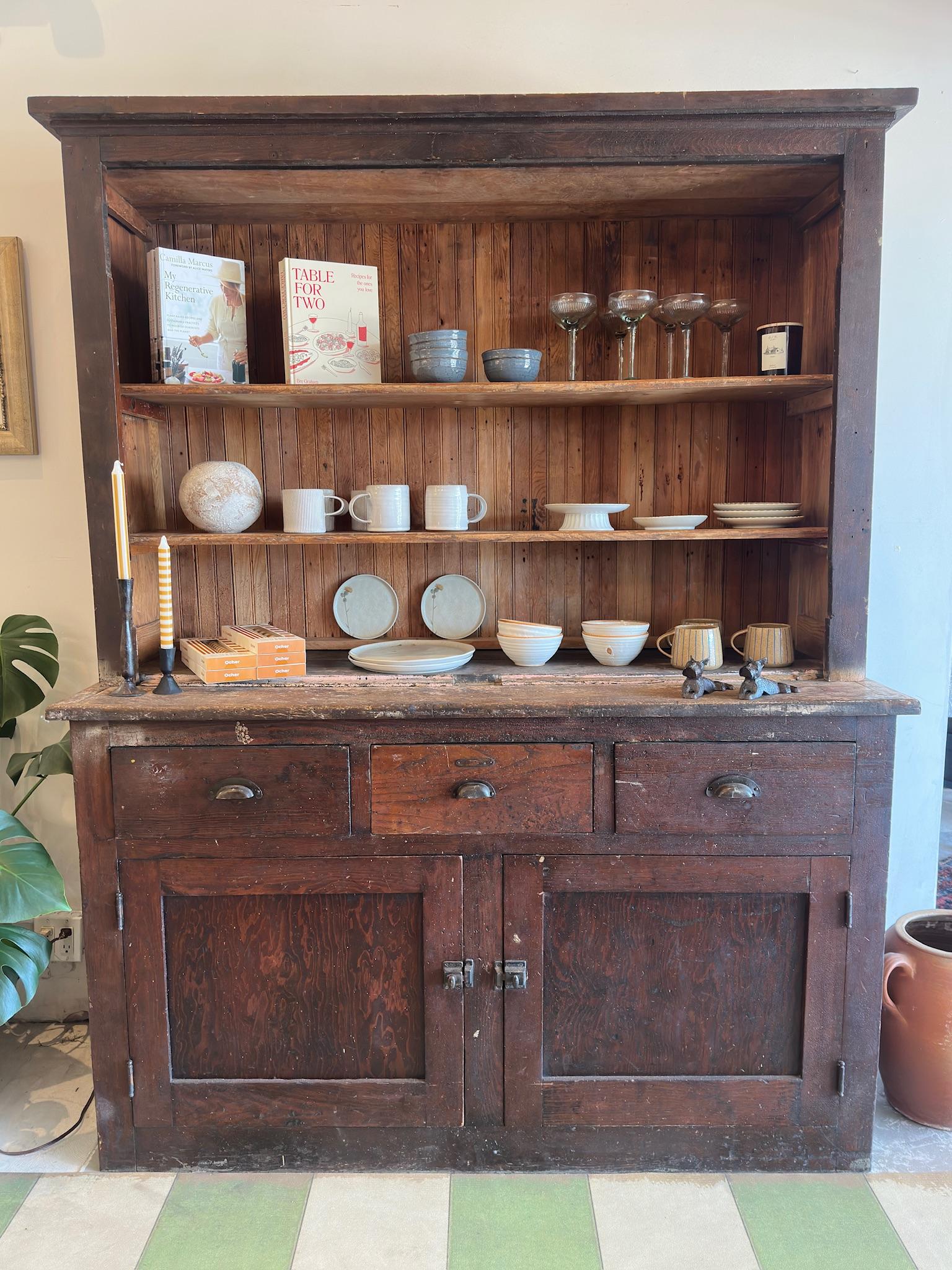 Vintage Wood Hutch 4