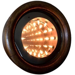 Vintage Wood Infinity Mirror