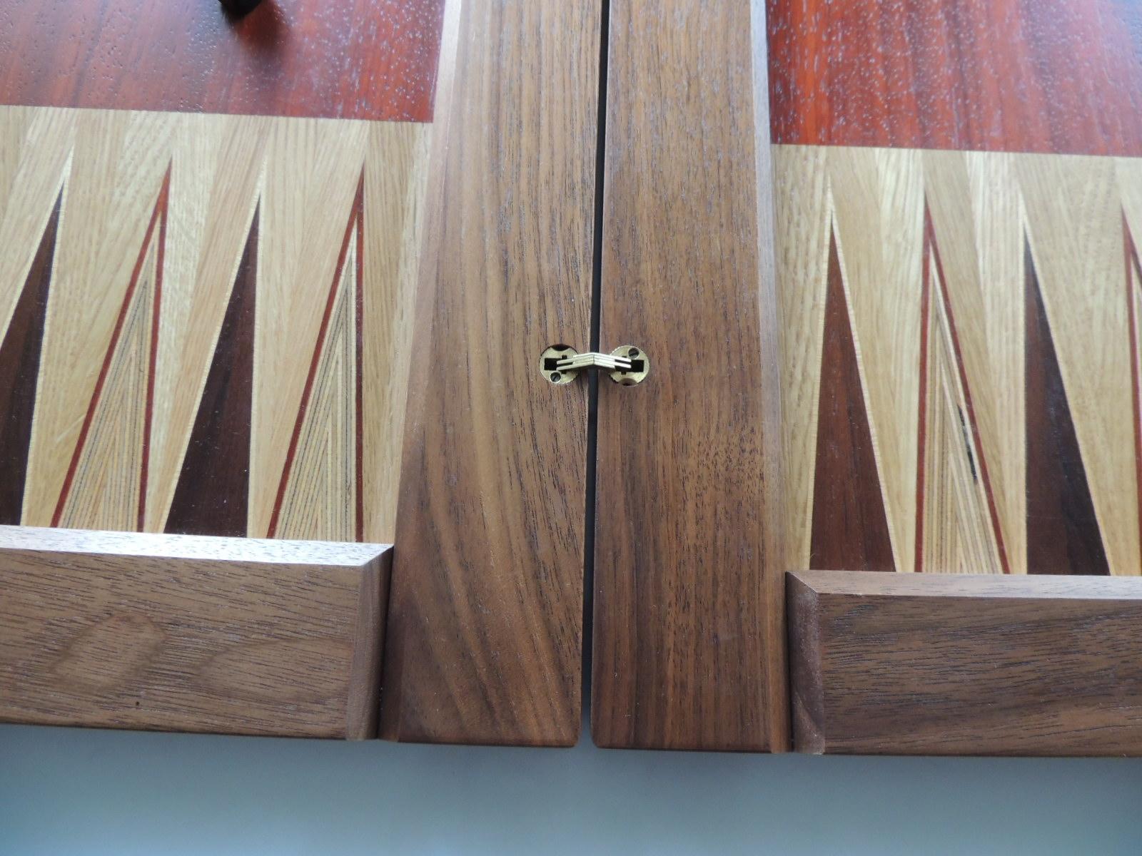 Art Deco Vintage Wood Inlaid Backgammon Game Board