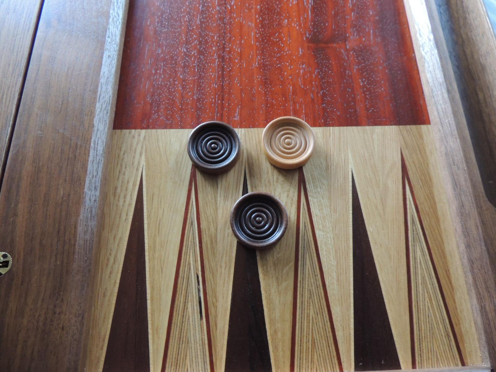 Italian Vintage Wood Inlaid Backgammon Game Board