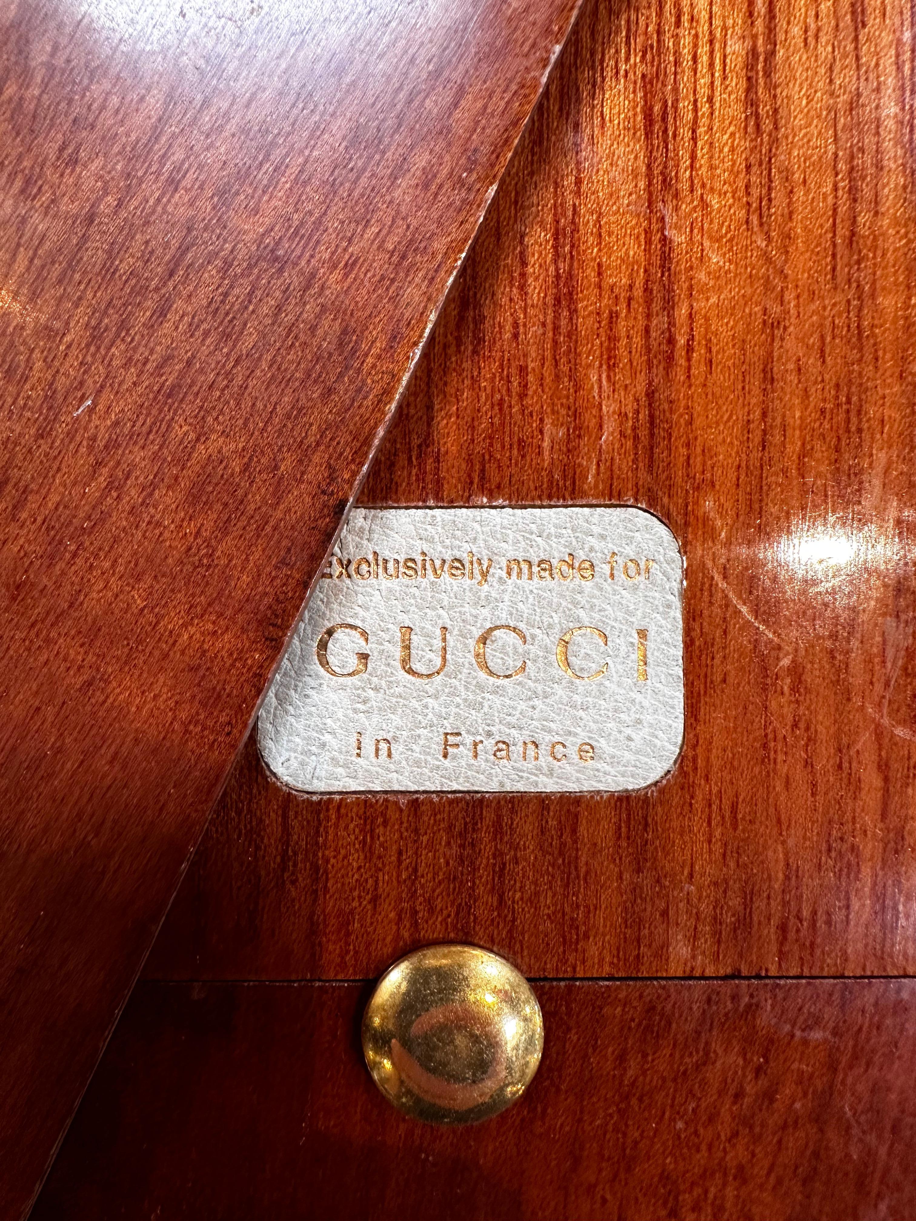 Fin du 20e siècle Cadre italien vintage en bois par Gucci, années 1980 en vente