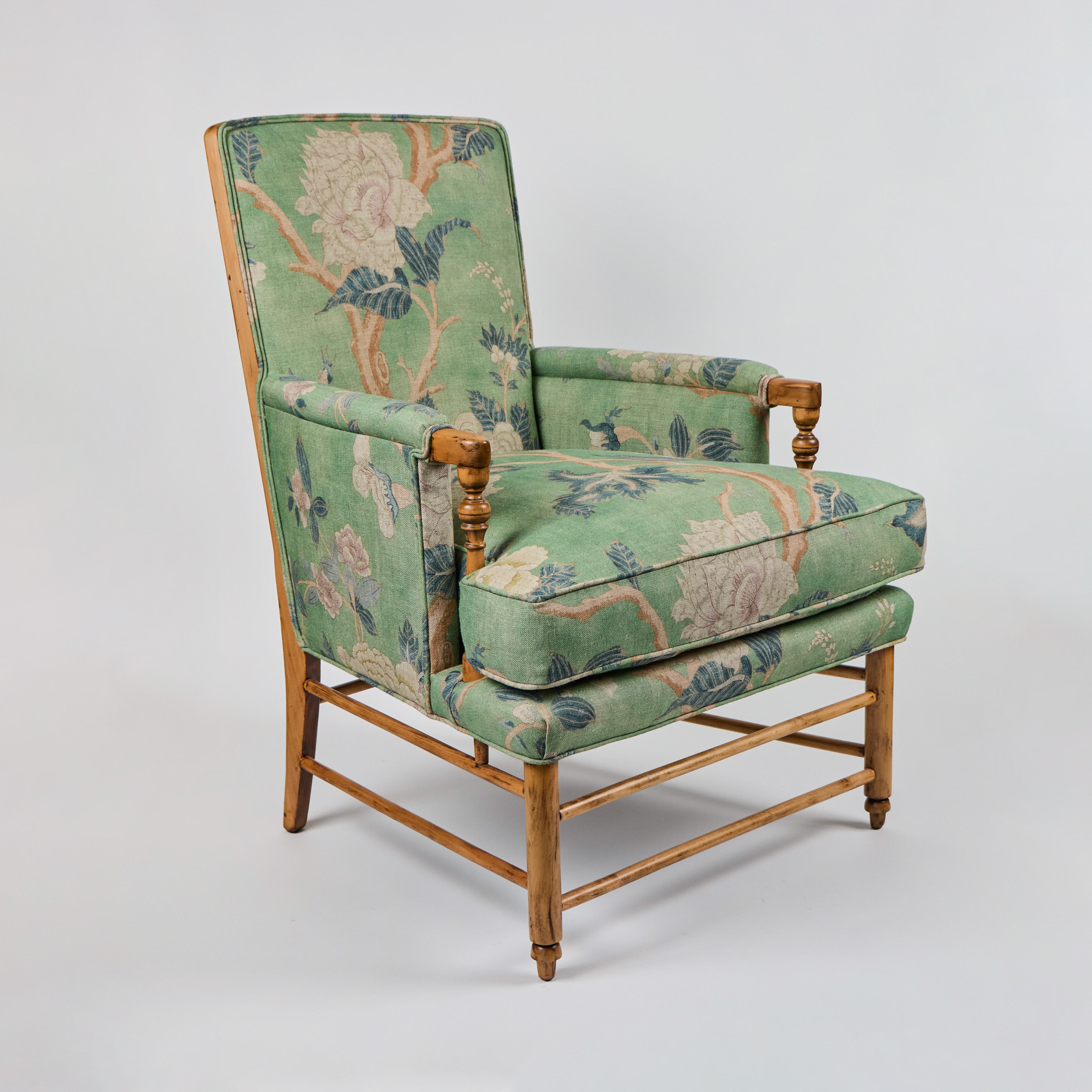 Vintage Wood Ladderback Chair Neu Gepolstert im Angebot 8