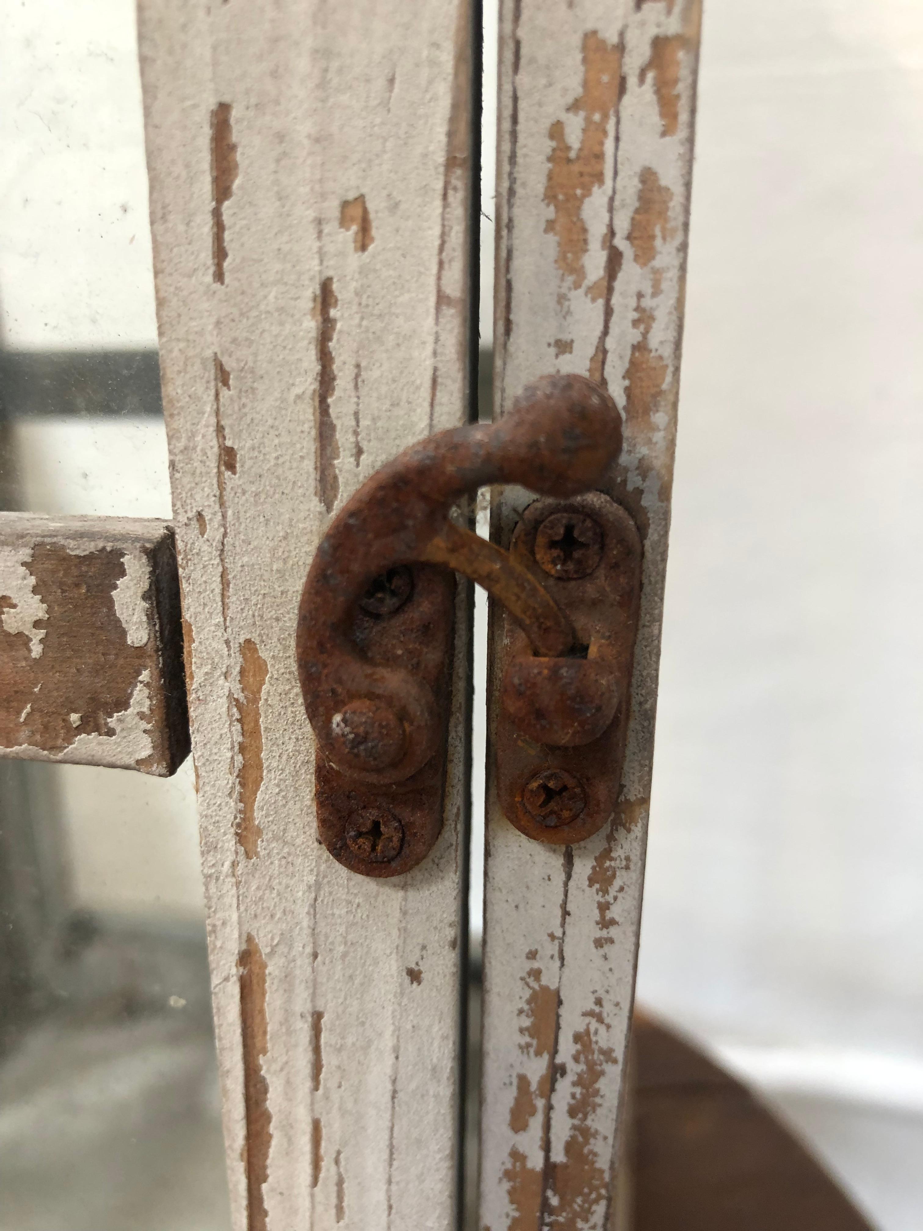 Francese Lanterna grande in Wood vintage