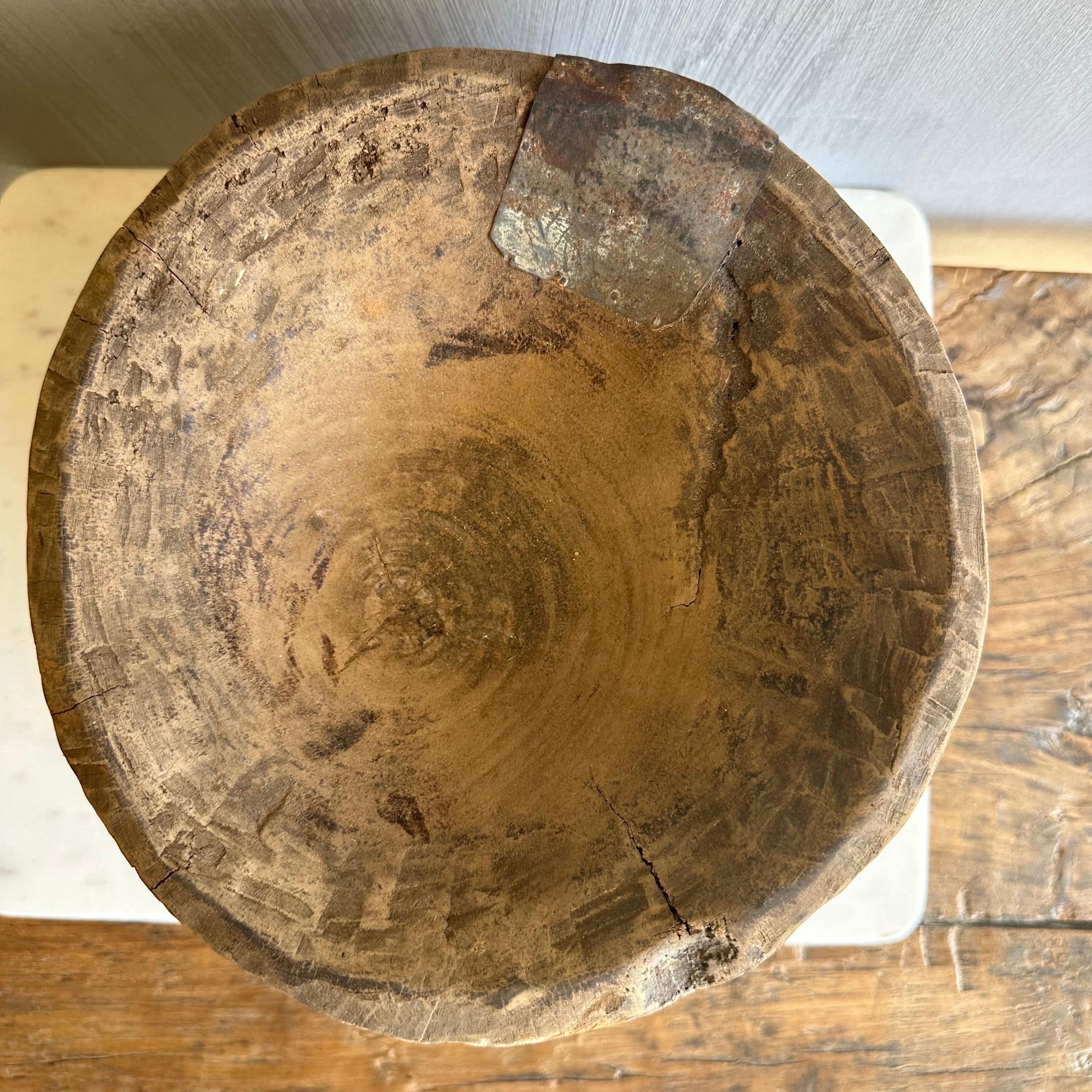 Vintage Wood Mortar and Pestle Bowl 4
