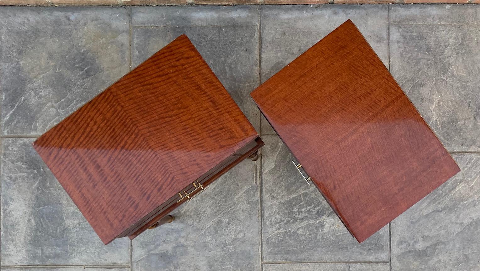 Mid-Century Modern Vintage Wood Nightstands, 1970s, Set of 2 For Sale
