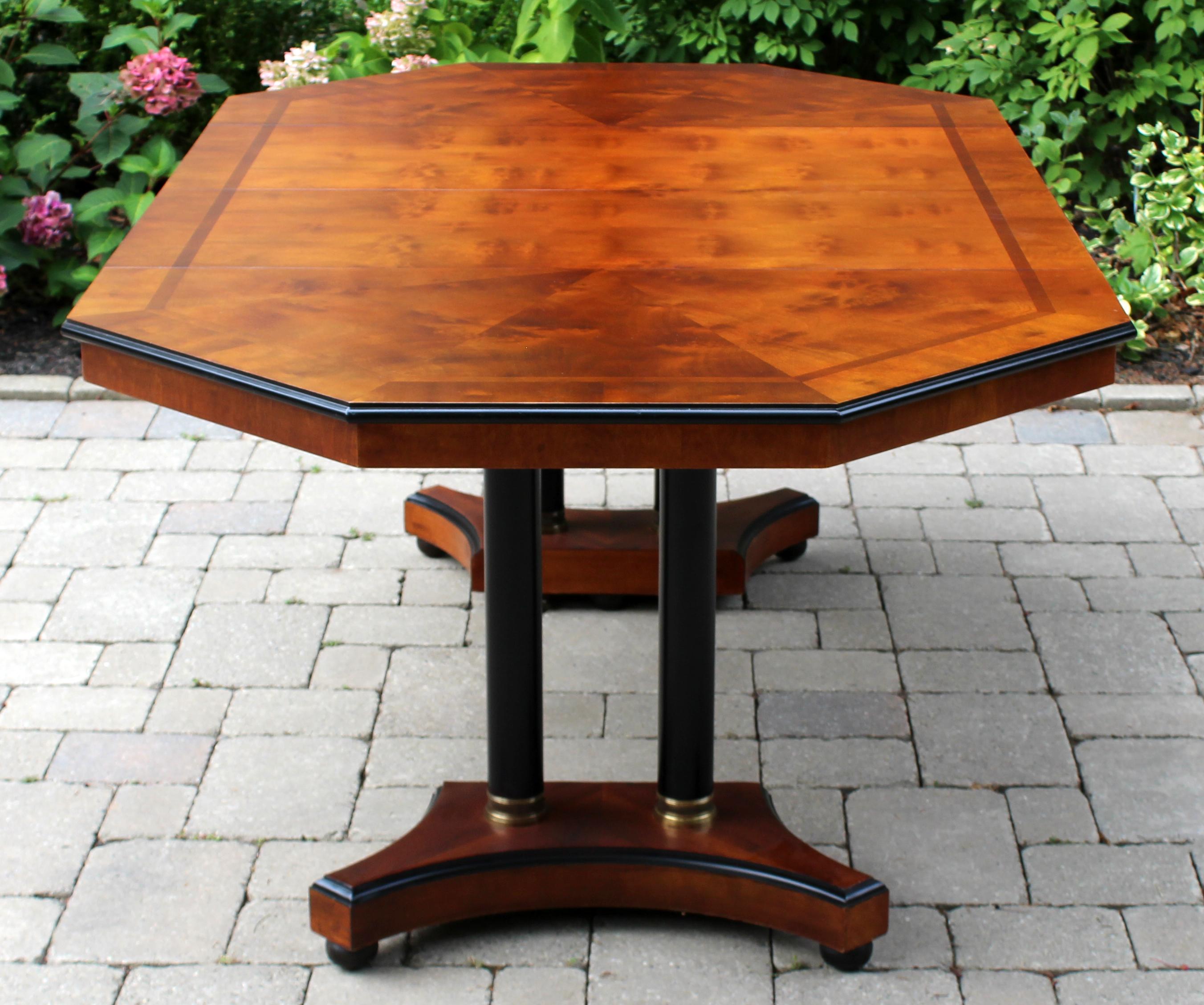 Vintage Wood Octagon Expandable Dining Table with 2 Leaves Century Furniture at 1stDibs