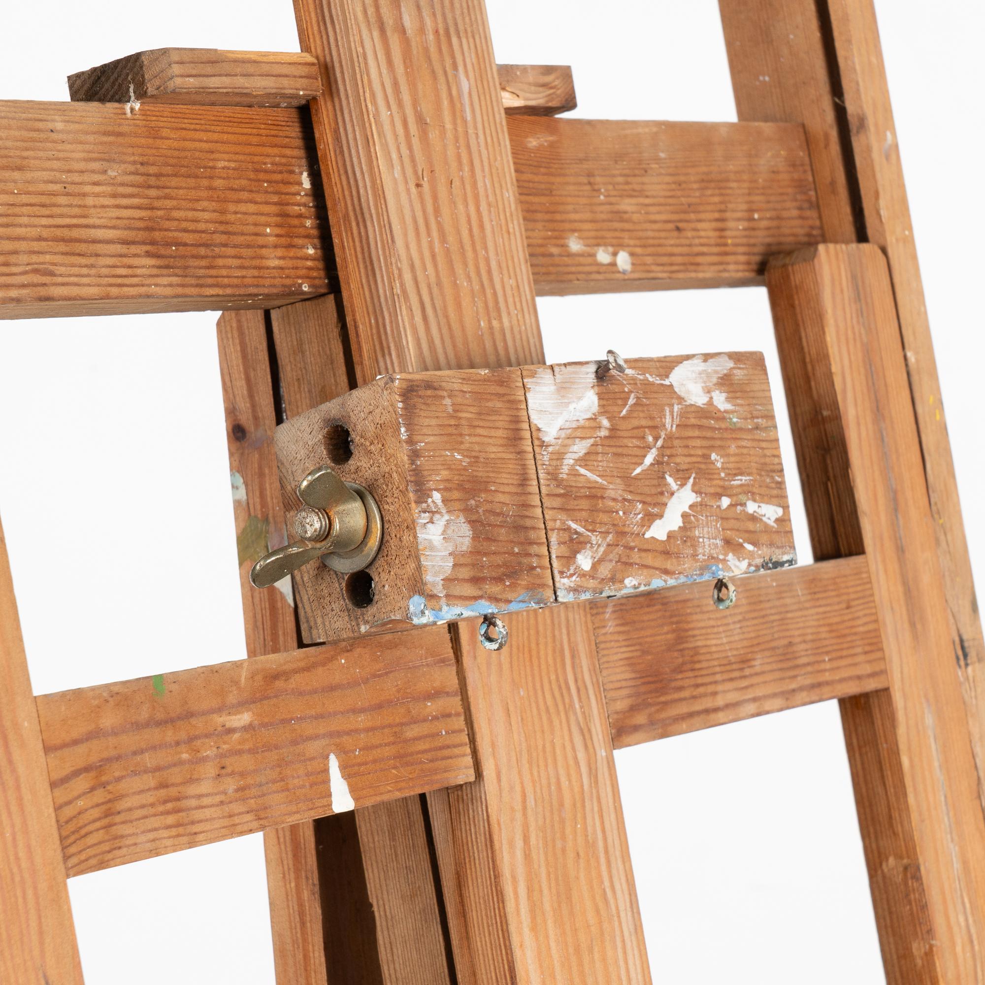 Danese Cavalletto da pittore in legno vintage, Danimarca, circa 1920 in vendita