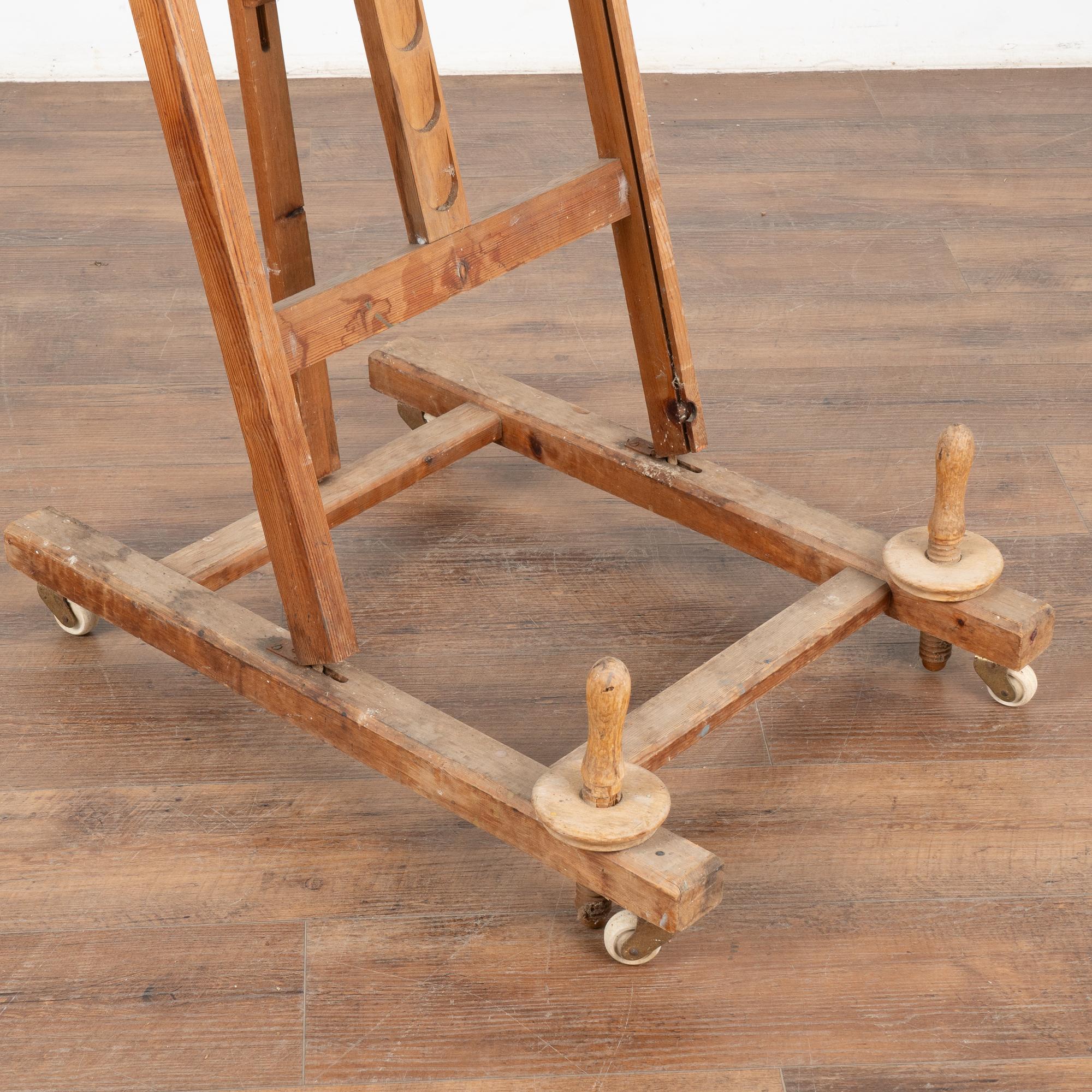 XX secolo Cavalletto da pittore in legno vintage, Danimarca, circa 1920 in vendita