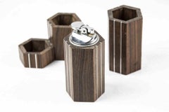 Pendelhalter und Leuchter aus Vintage-Holz, 1970er Jahre