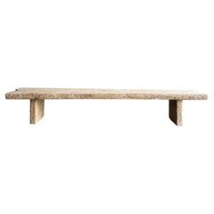 Vintage Wood Plank Bench
