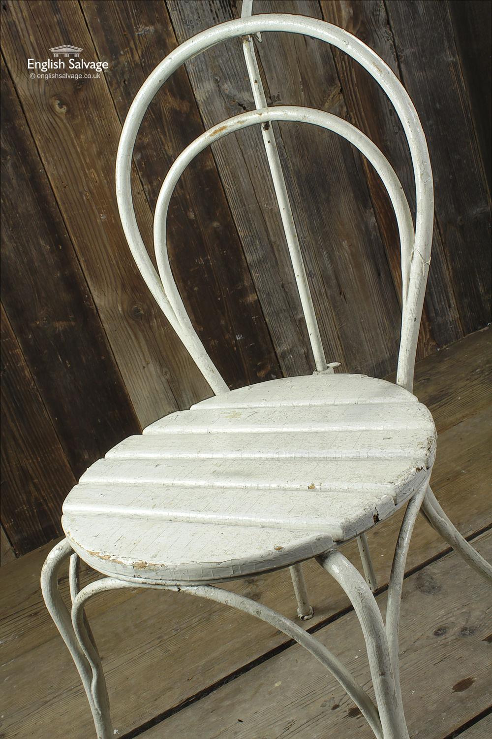 Vintage Wood Plank Chair with Headrest, 20th Century For Sale 1