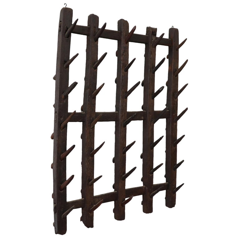 Vintage Wood Plough Coat Rack For Sale at 1stdibs
