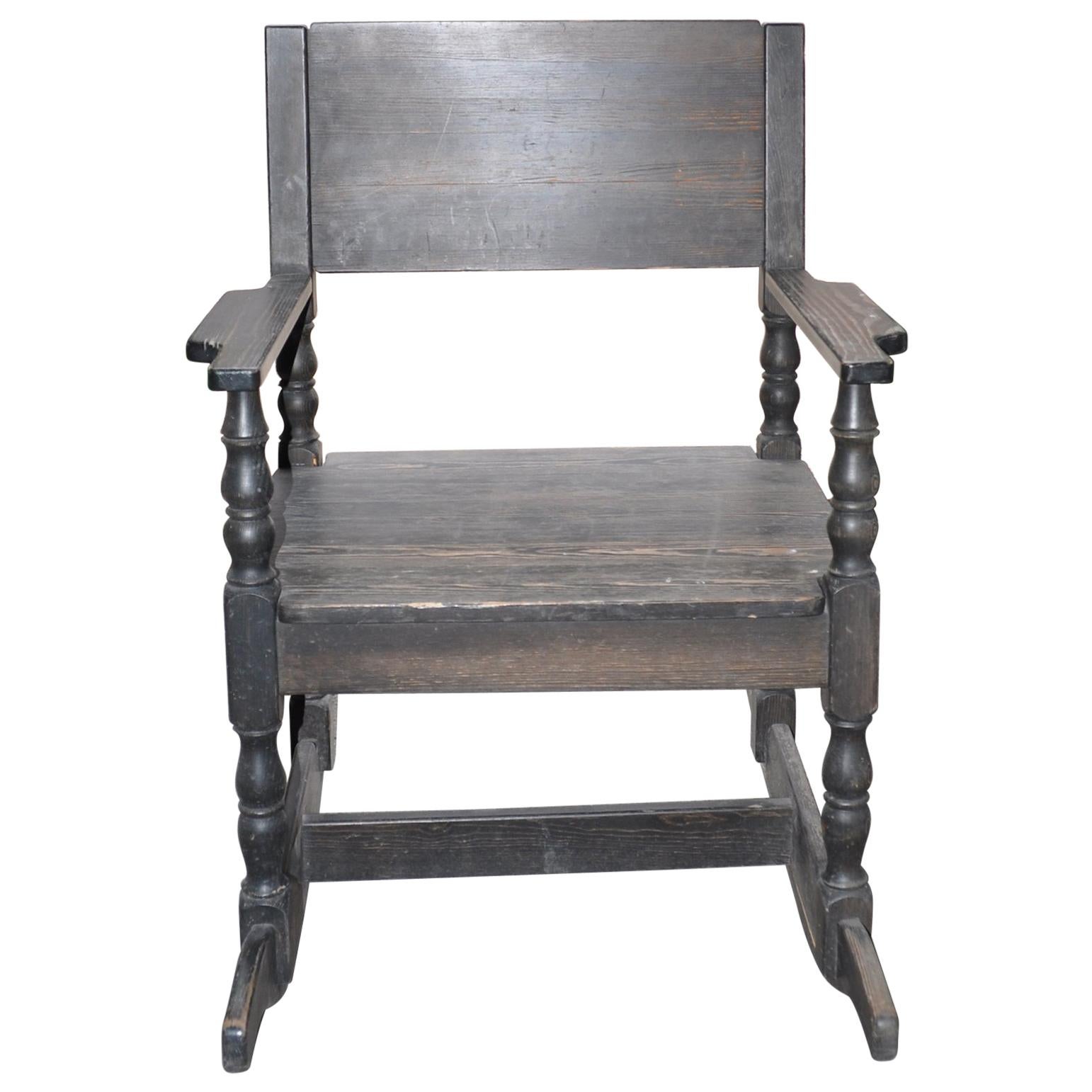 Vintage Wooden Rocker Vintage Wood Rocker For Sale at 1stDibs