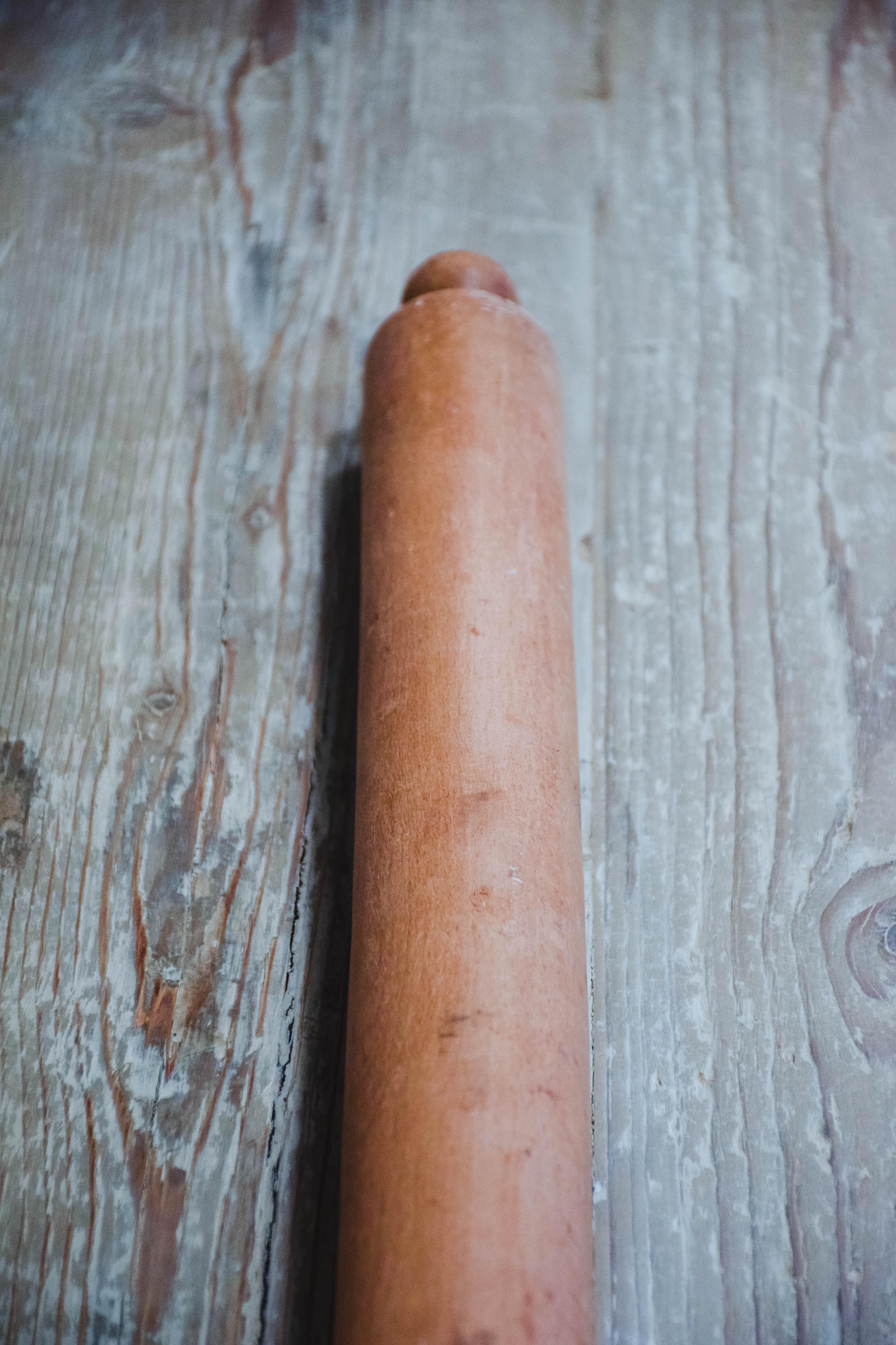 Turned Vintage Wood Rolling Pin