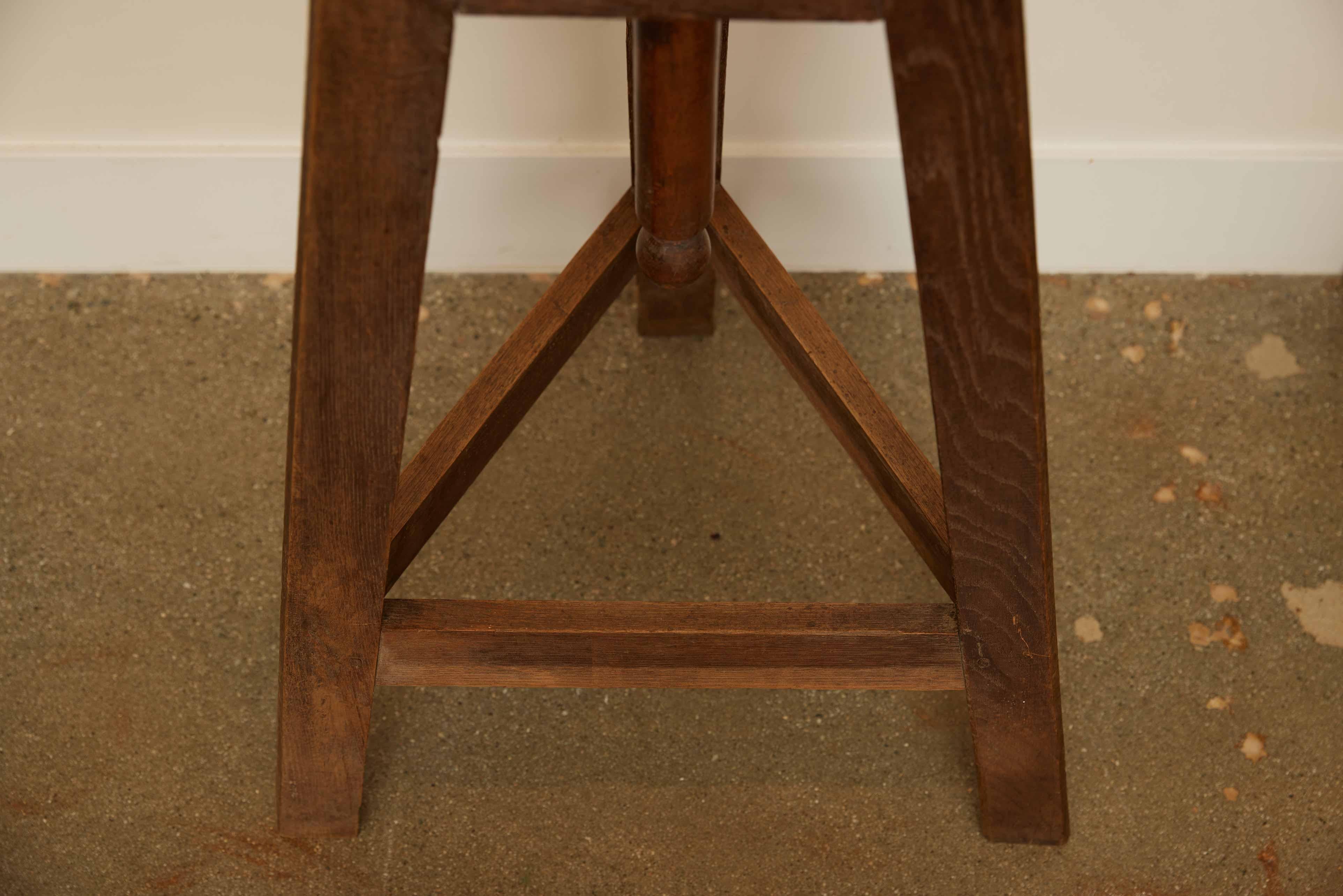 Vintage Wood Sculpture Stand from France, circa 1950 For Sale 2