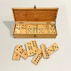 Vintage Wood Set of Dominoes