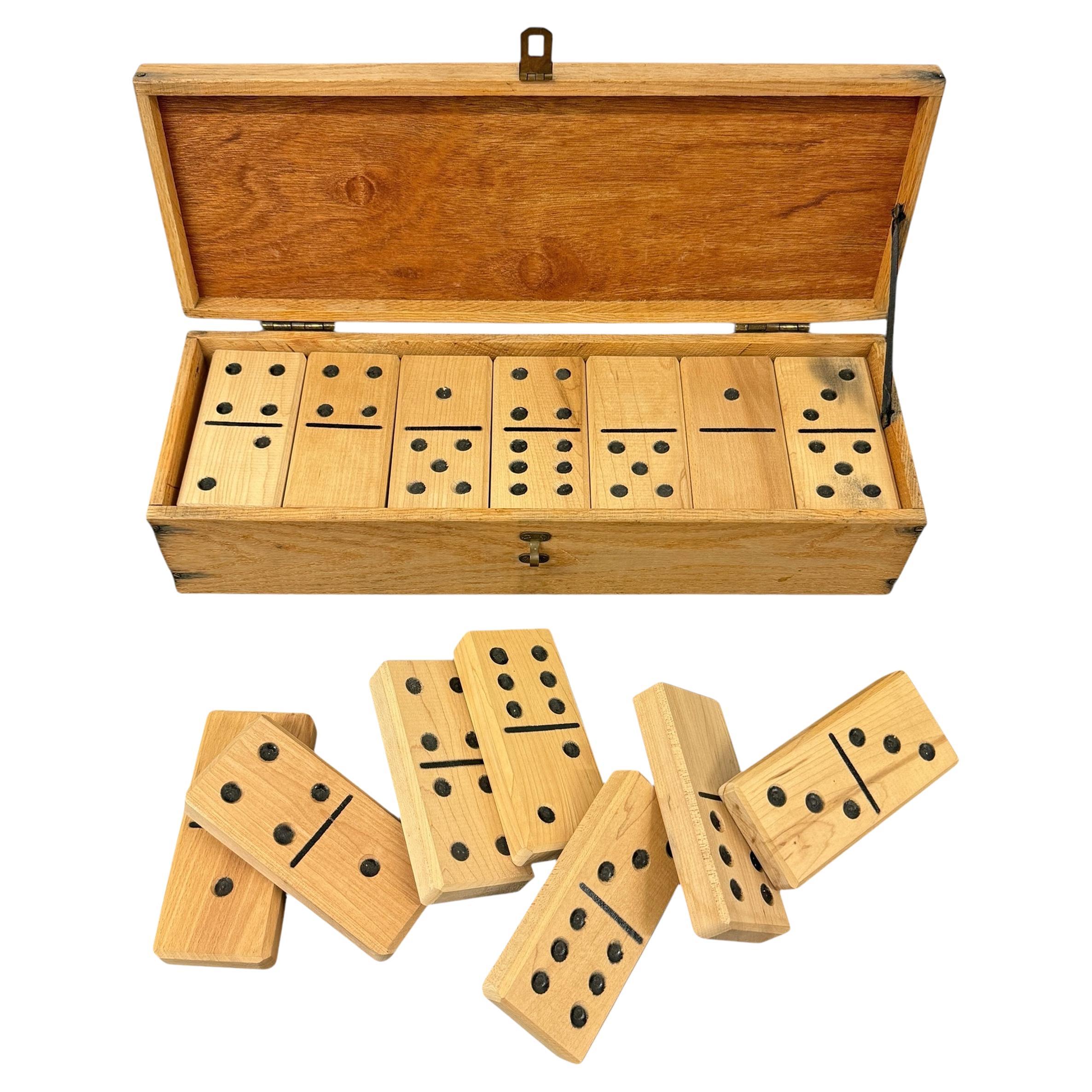 Vintage-Holz-Set Dominoes aus Holz