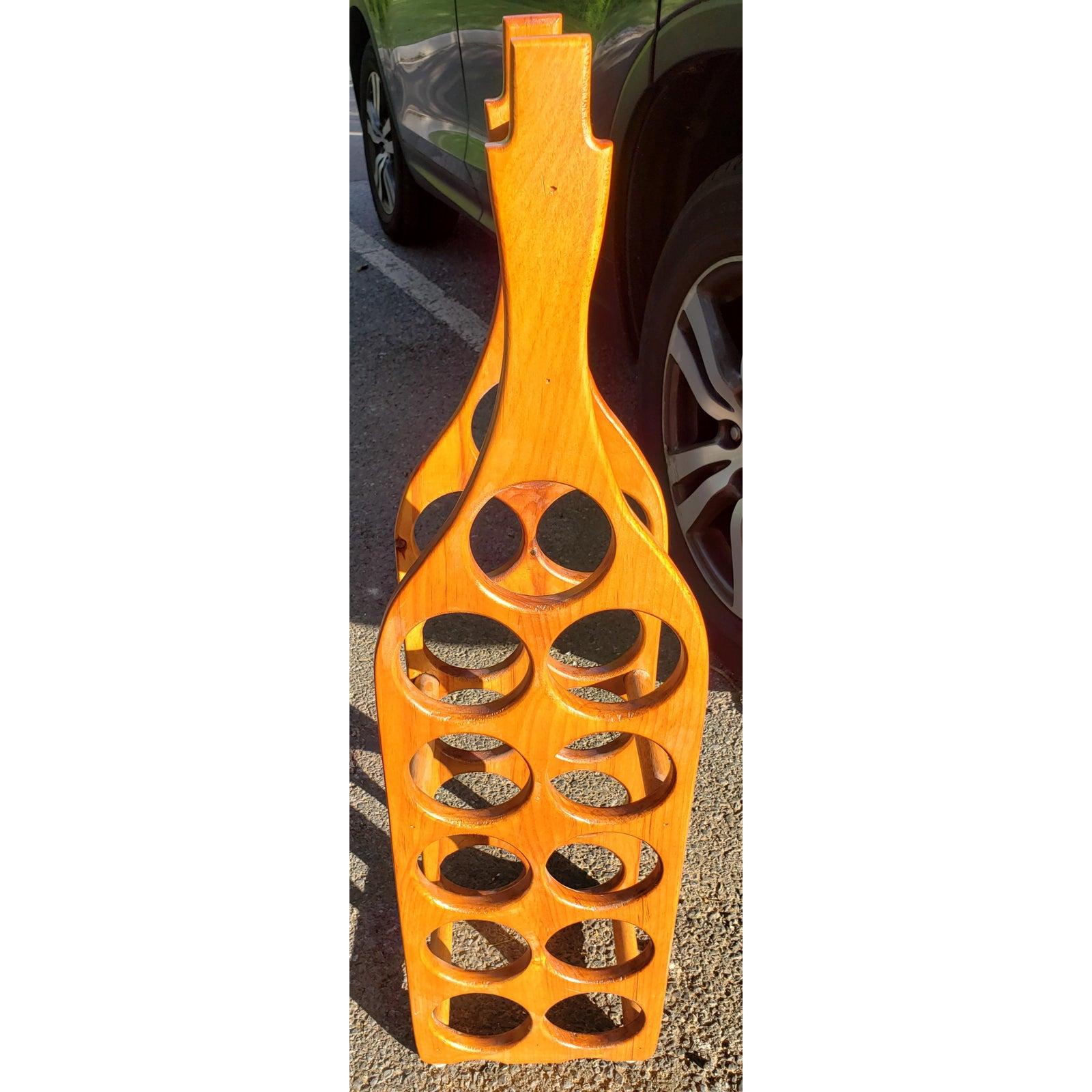 Americano Portabottiglie da vino in stile calzolaio vintage in Wood in vendita
