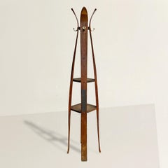 Vintage Wood Ski Hall Tree