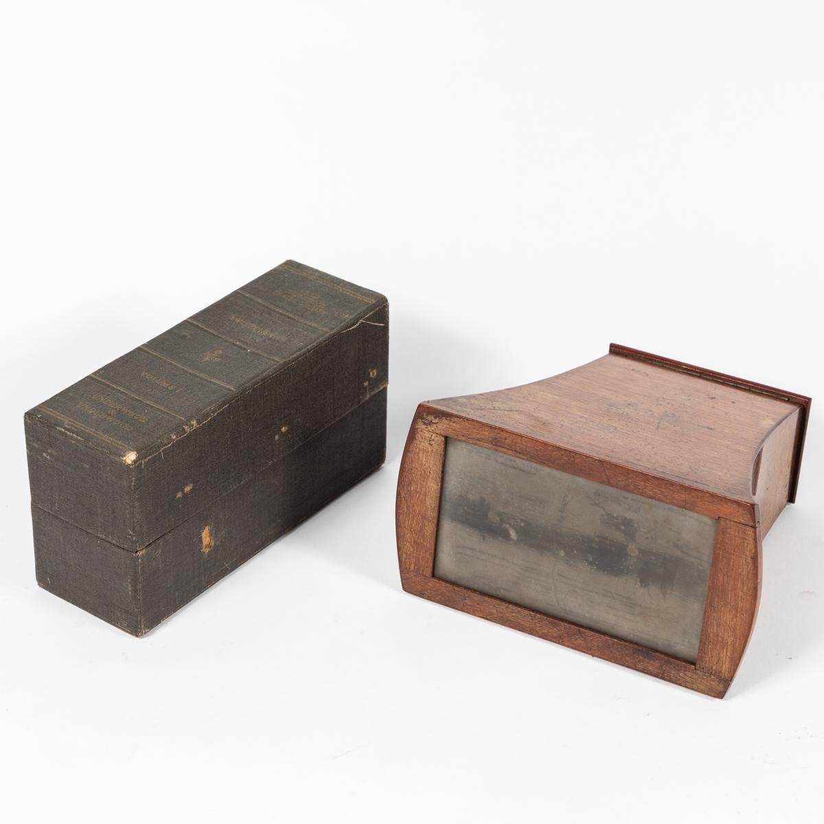 Vintage Wood Stereoscope with Sepia Toned Cards from Late 19th Century, England For Sale 2
