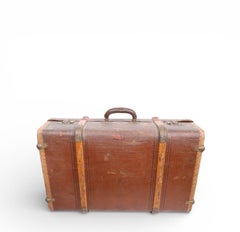 Valise à bretelles en bois vintage Bagages