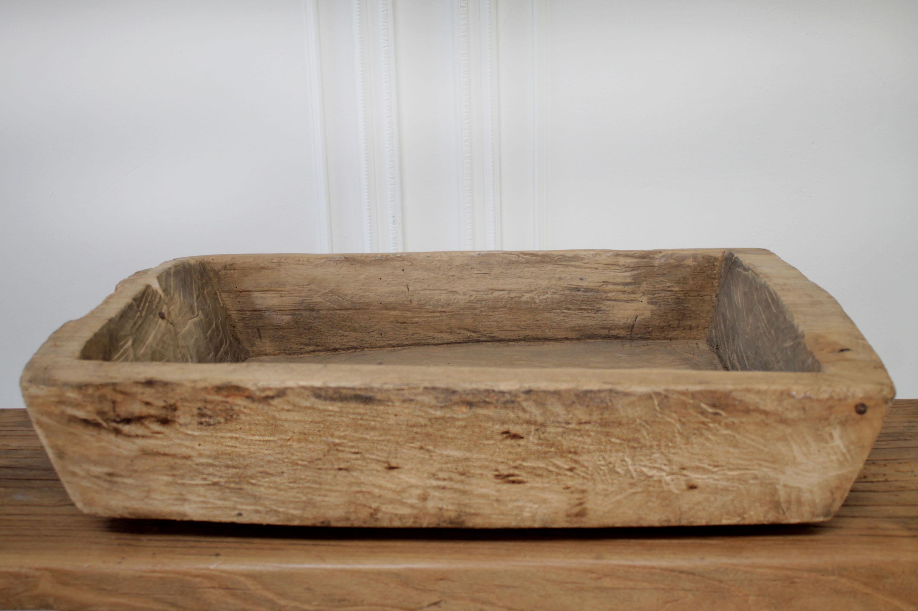 wooden trough bowl