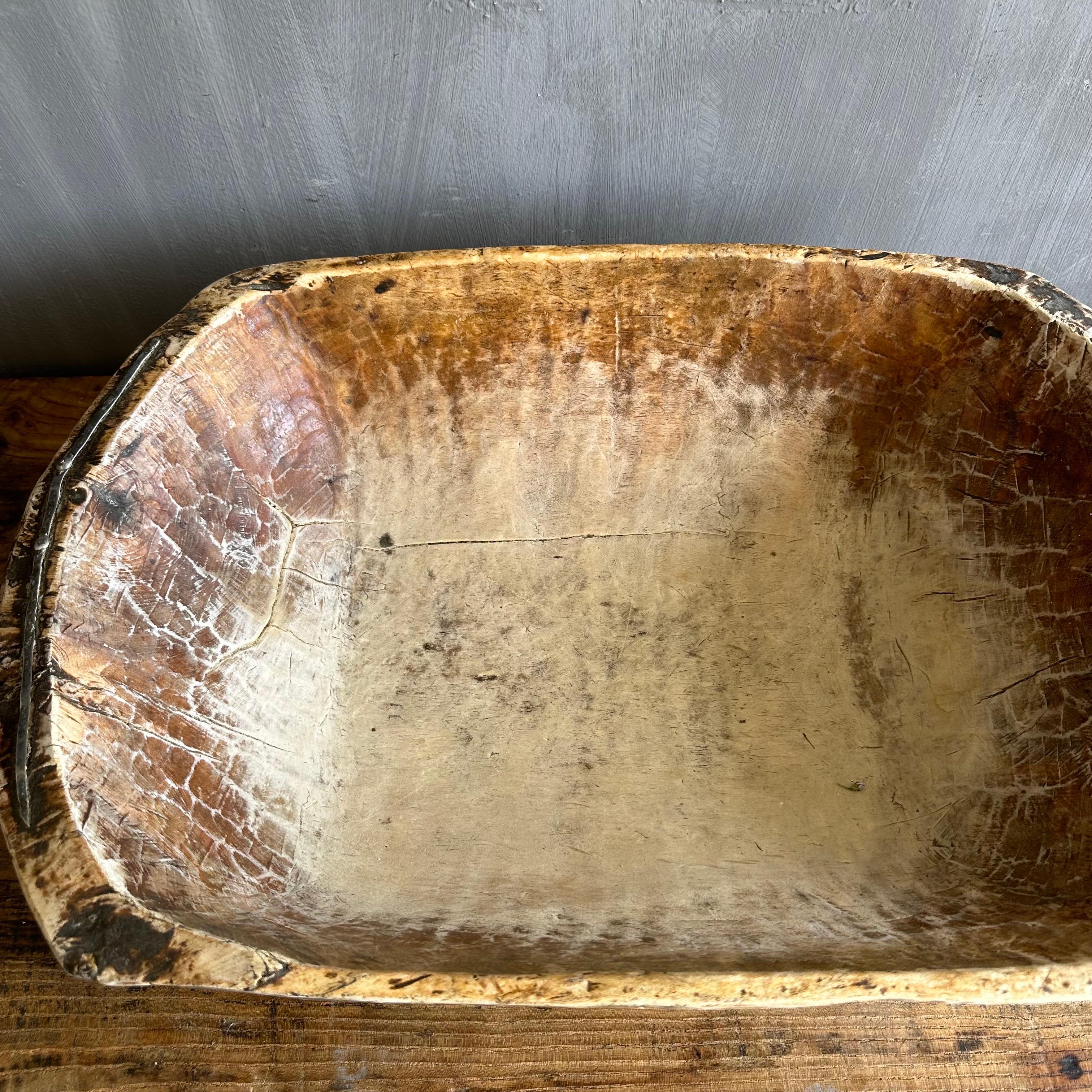 Vintage Wood Trough Decorative Bowl 6