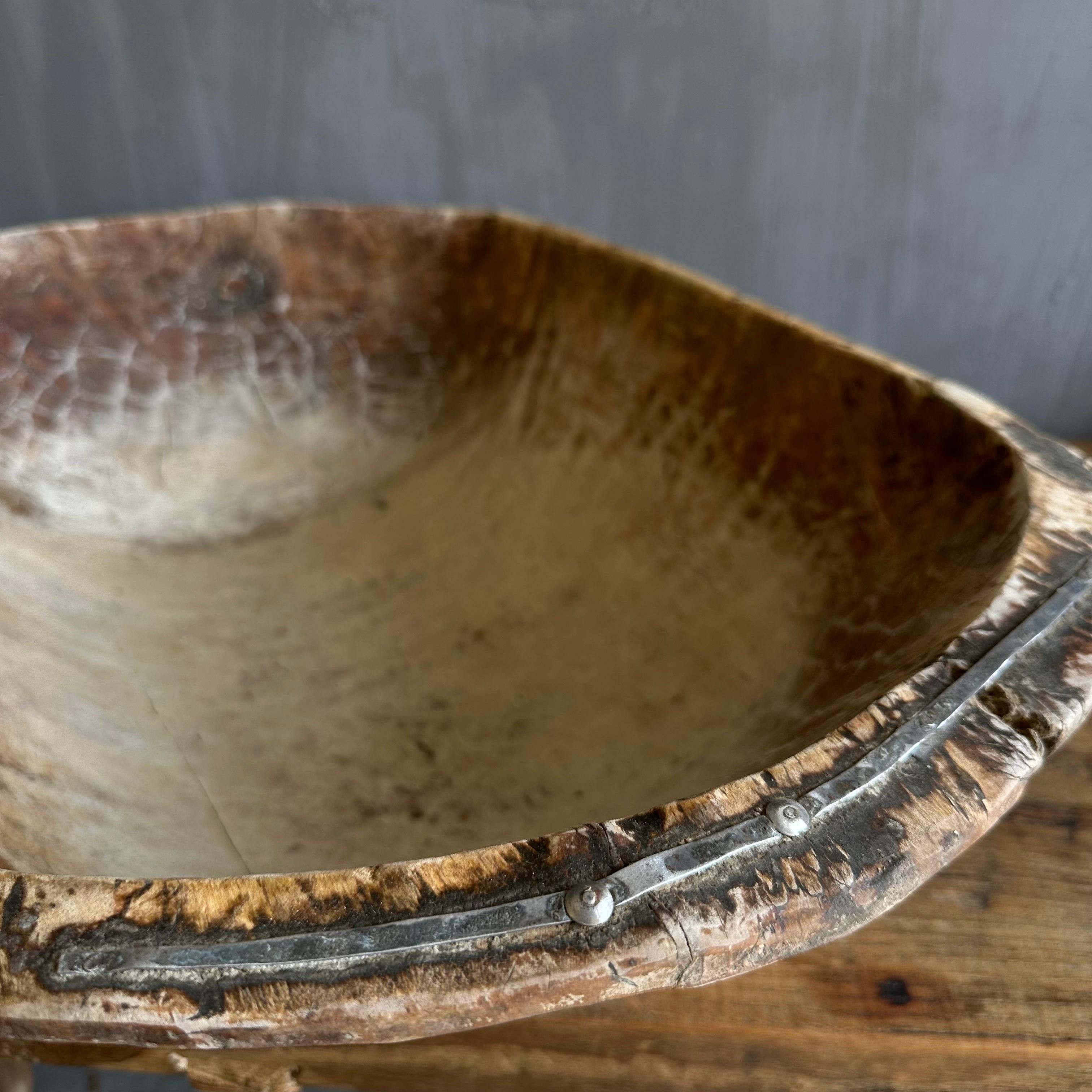 Vintage Wood Trough Decorative Bowl 7