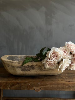 Vintage Wood Trough Decorative Bowl